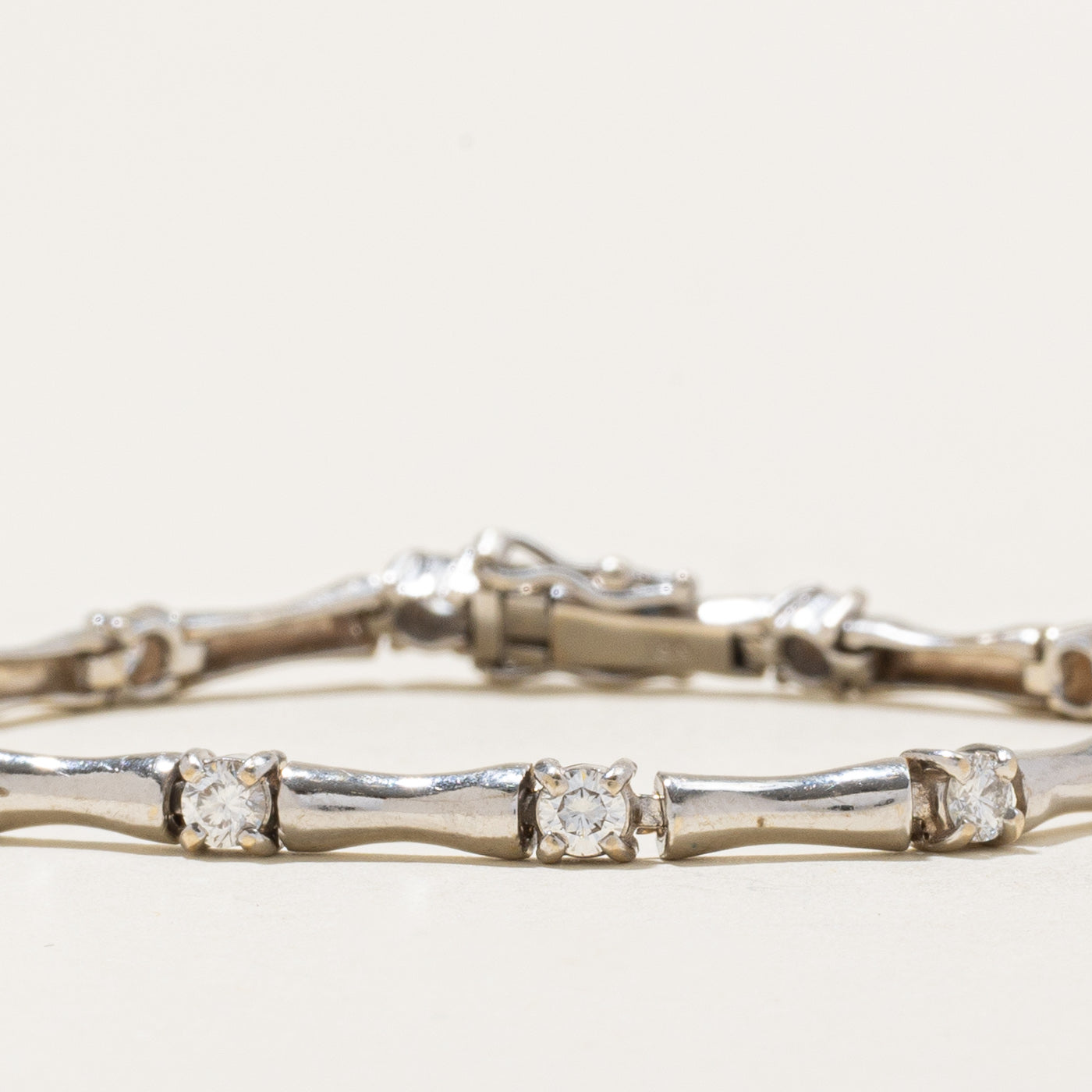 Diamond Bar Link Bracelet | 1.20ctw | 6.5" |