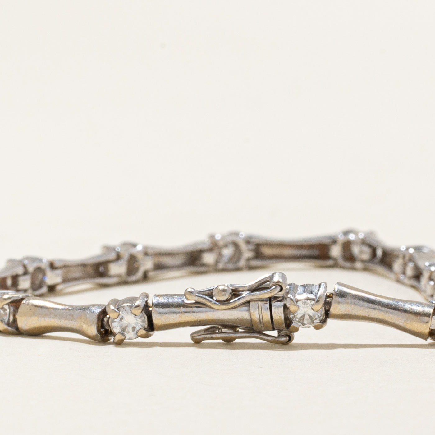 Diamond Bar Link Bracelet | 1.20ctw | 6.5" |