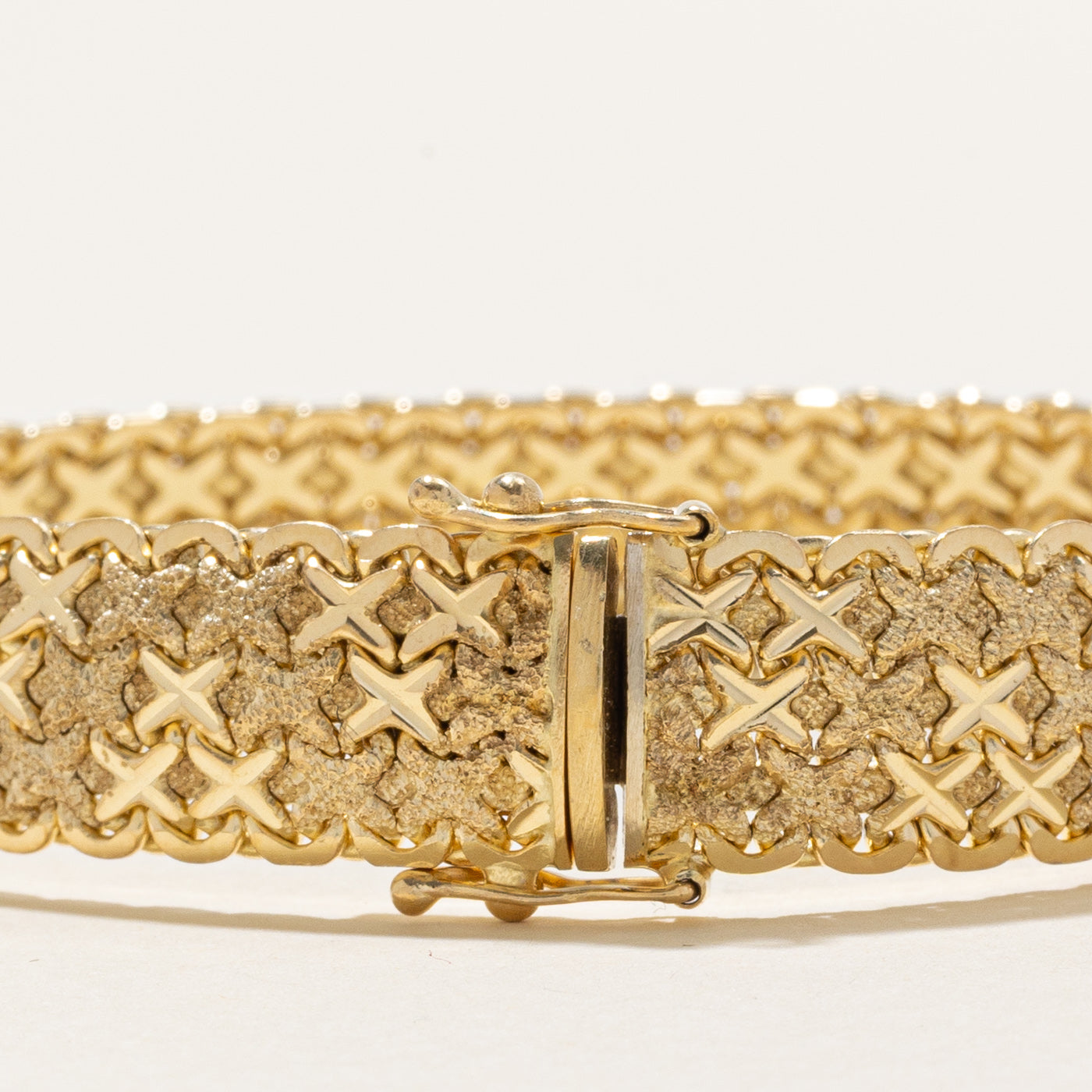 Brushed & Polished Woven Bracelet | 7.5" |