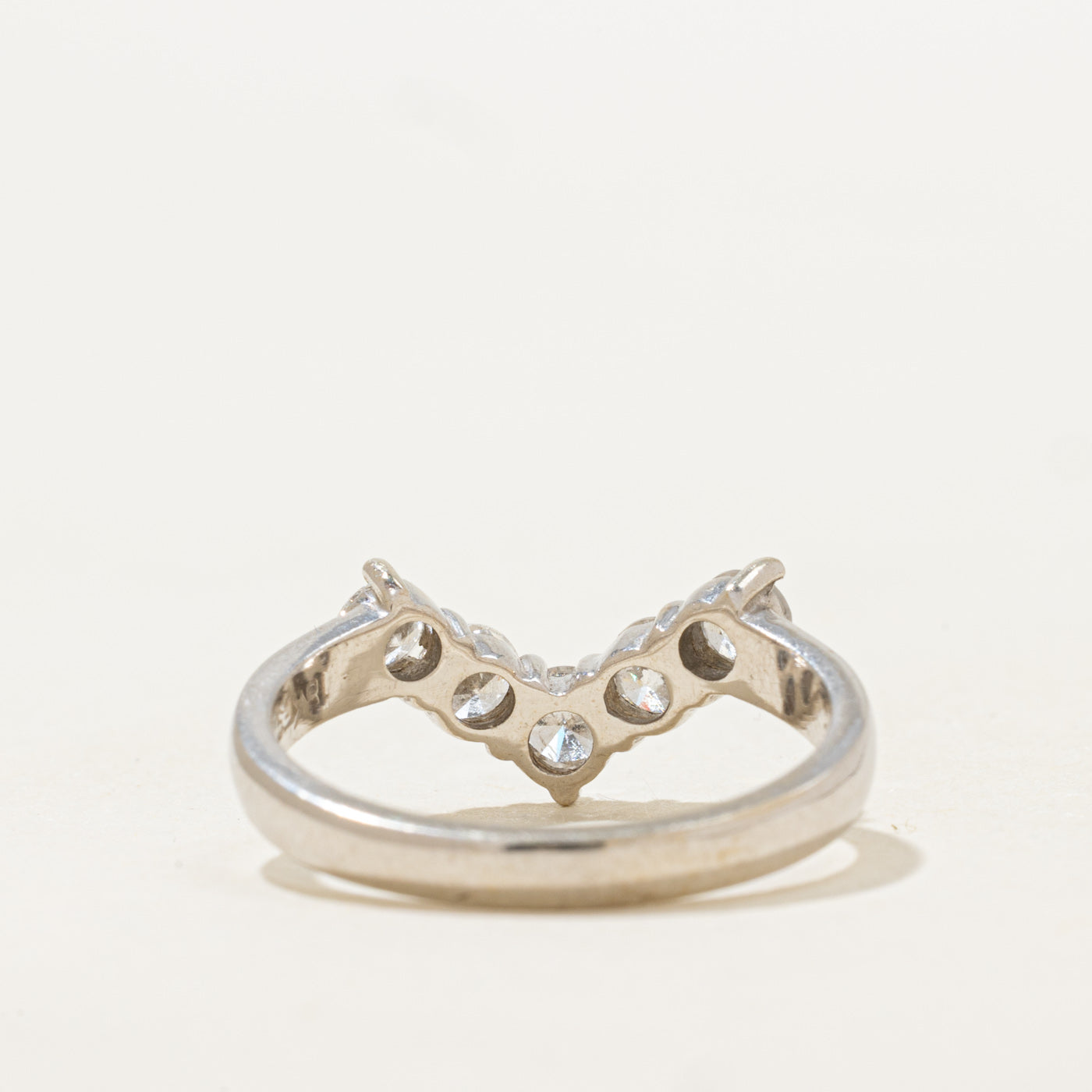 18k Five Stone Diamond Chevron Ring | 0.75ctw | SZ 6.75