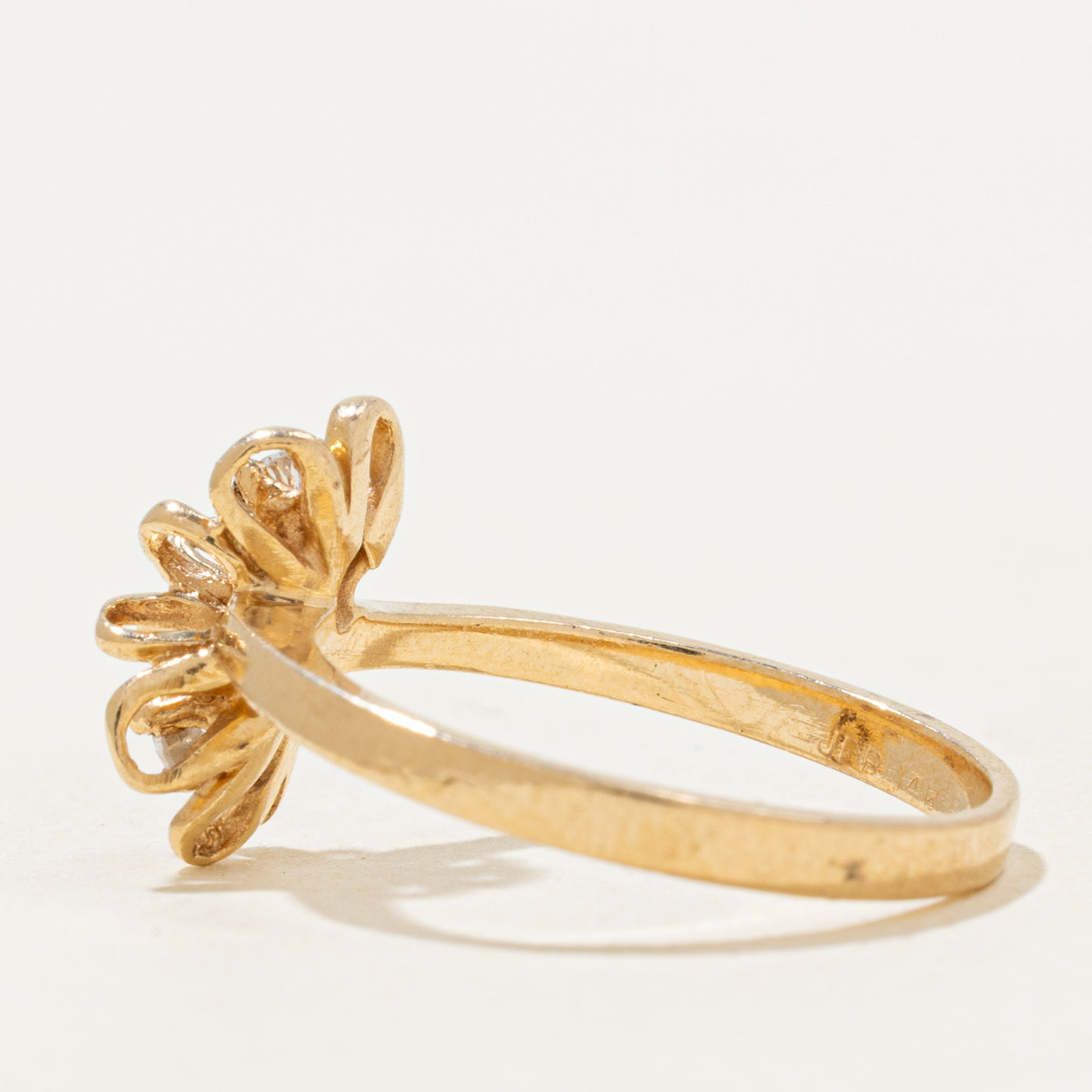 Diamond Double Flower Ring | 0.14ctw | SZ 5.75