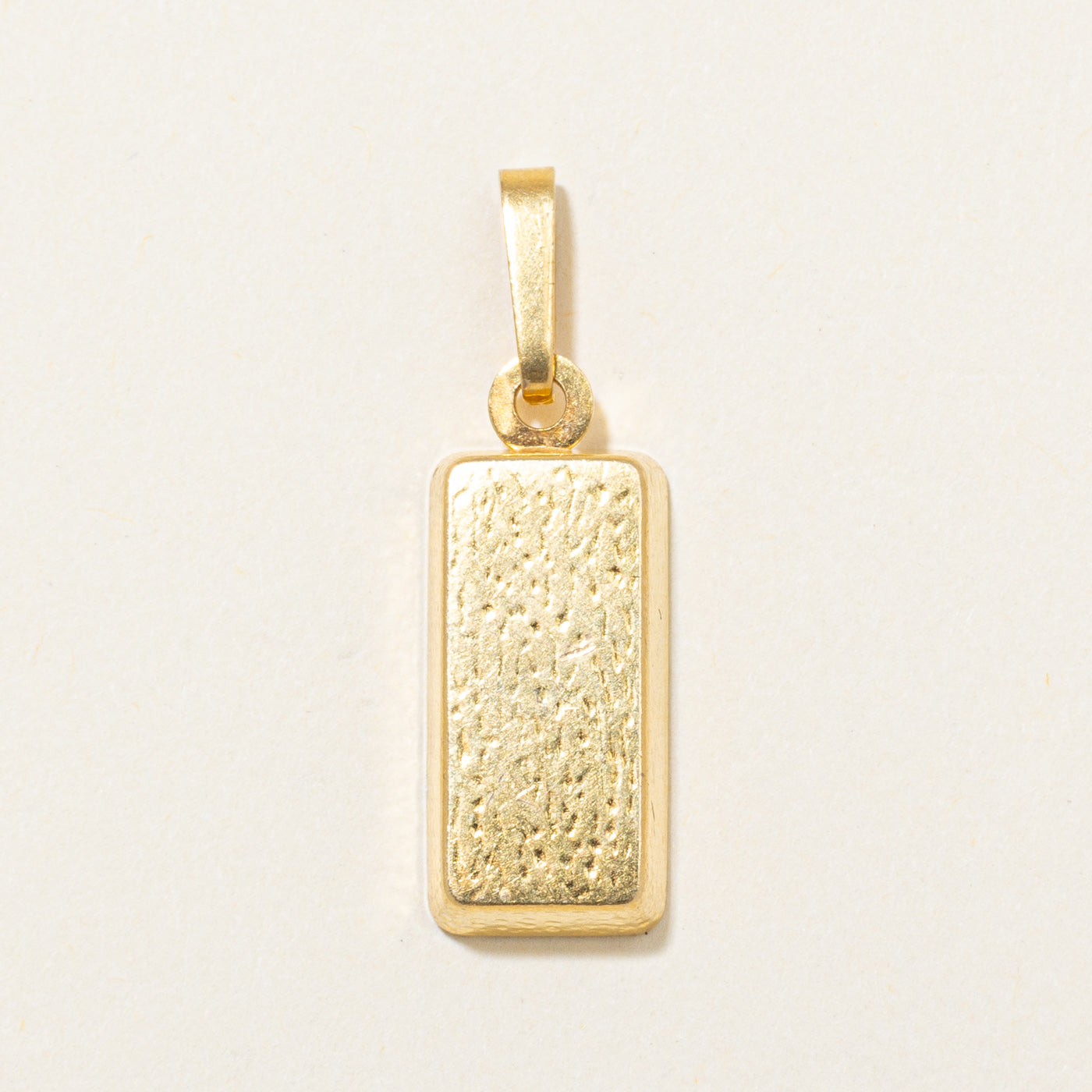 Vintage Italian 18k Yellow Gold Bar Pendant