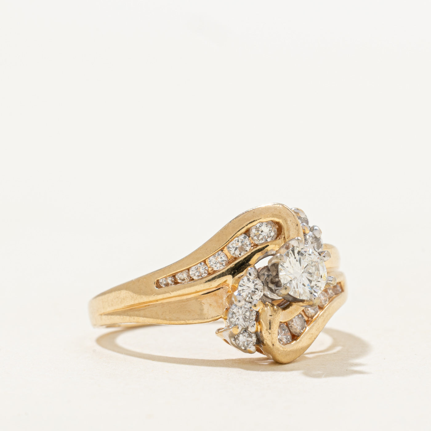 Diamond Waterfall Bypass Ring | 0.48ctw | SZ 4.25