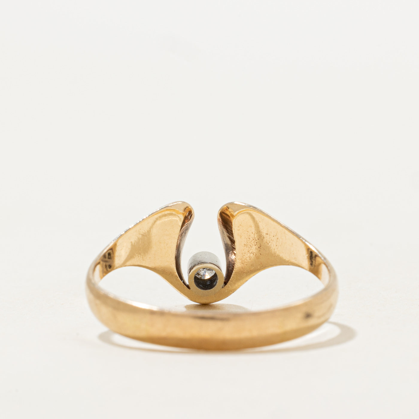 Bezel Set Diamond Abstract Ring | 0.06ct | SZ 9.25