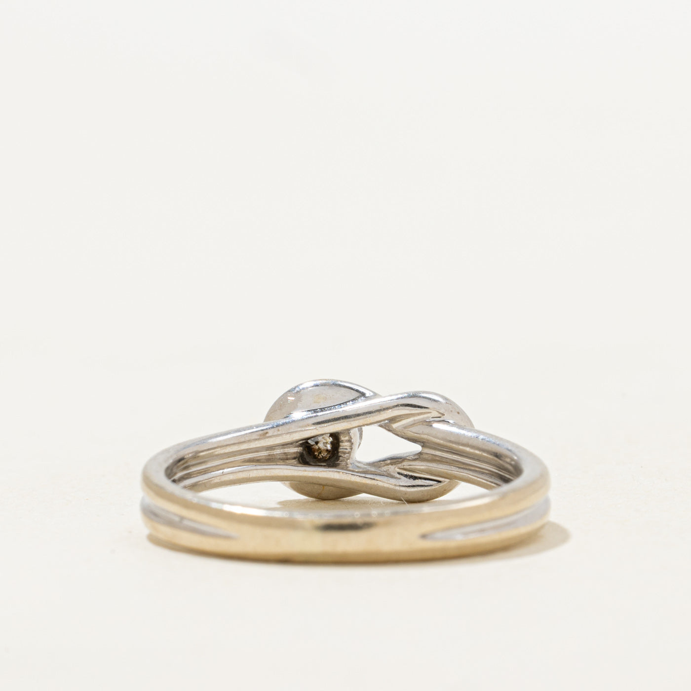 Bezel Set Diamond Buckle Ring | 0.15ct | SZ 5.75