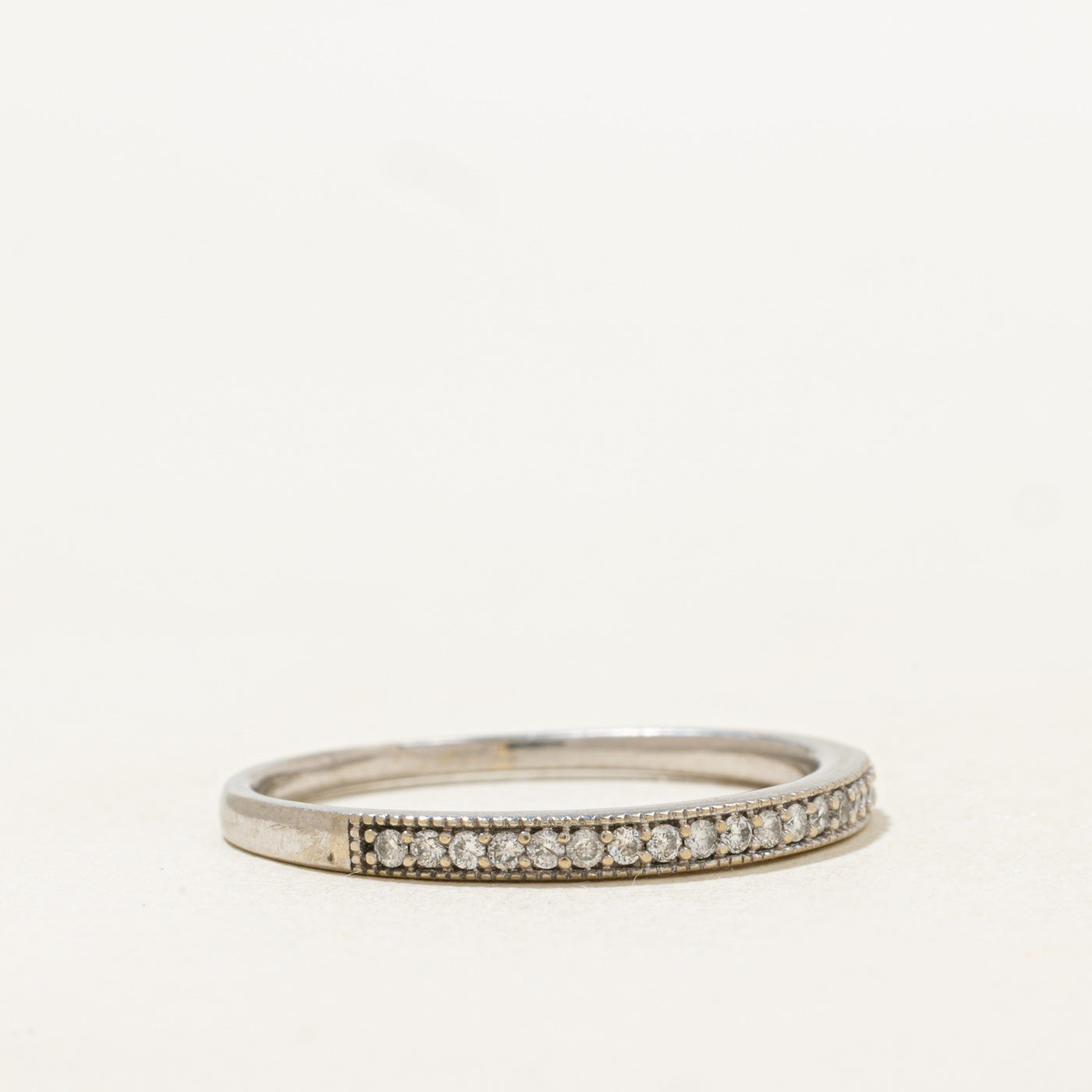 Semi Eternity Diamond Milgrain Band | 0.19ctw | SZ 9