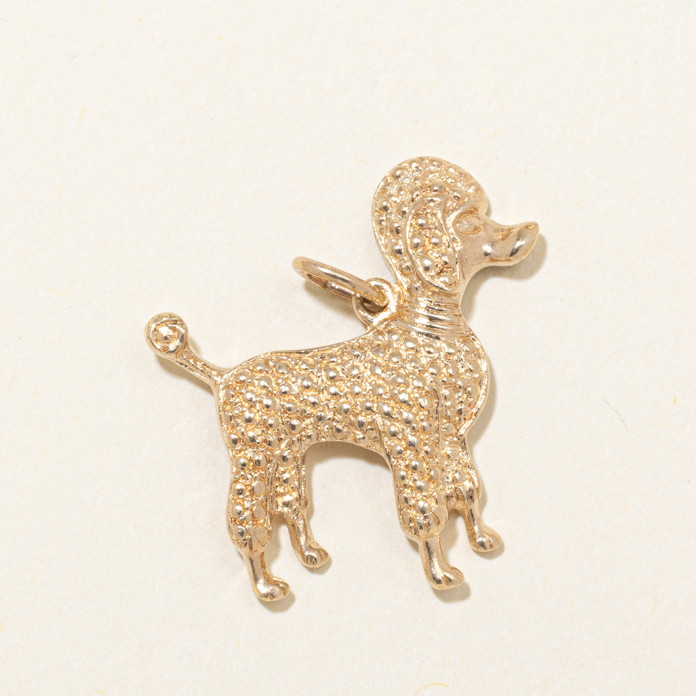 10k Yellow Gold Poodle Pendant