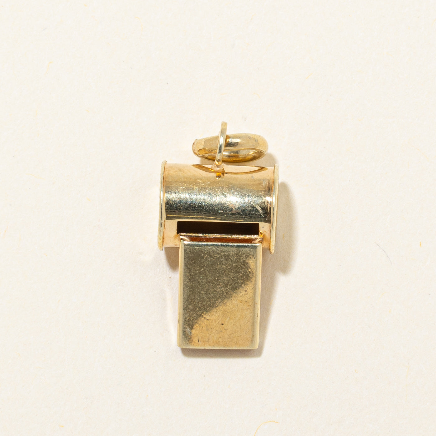 14k Yellow Gold Whistle Pendant