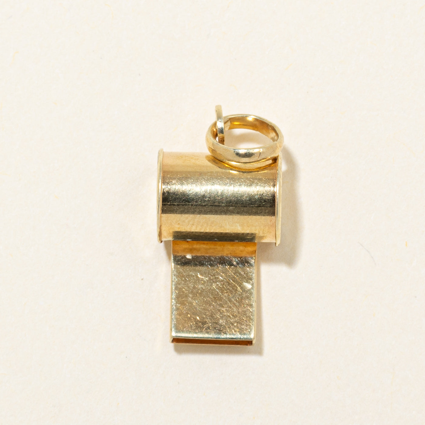 14k Yellow Gold Whistle Pendant