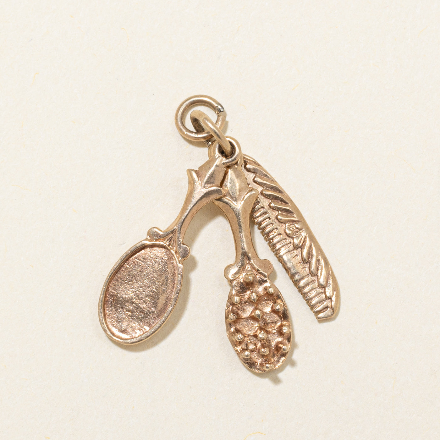1972 London 9k Rose Gold Vanity Set Charm