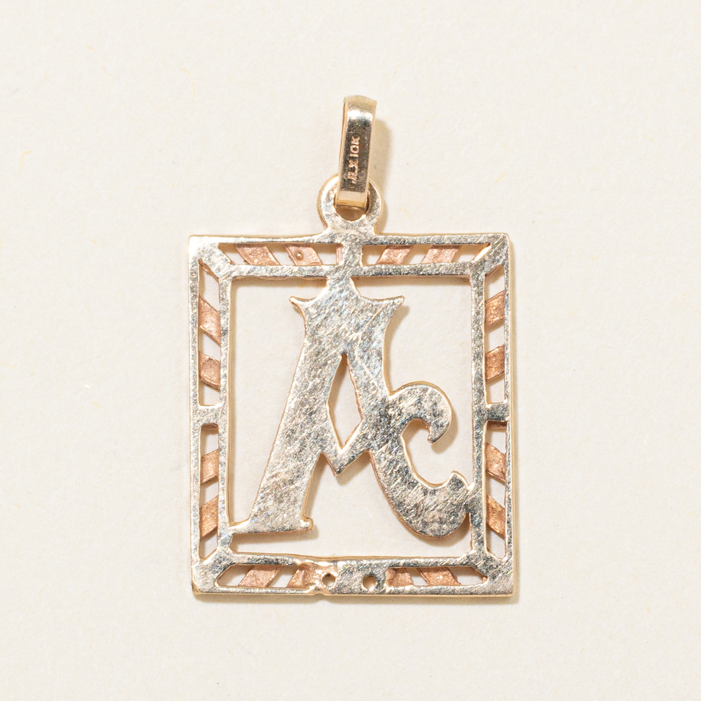 10k Yellow Gold "A" Initial Pendant