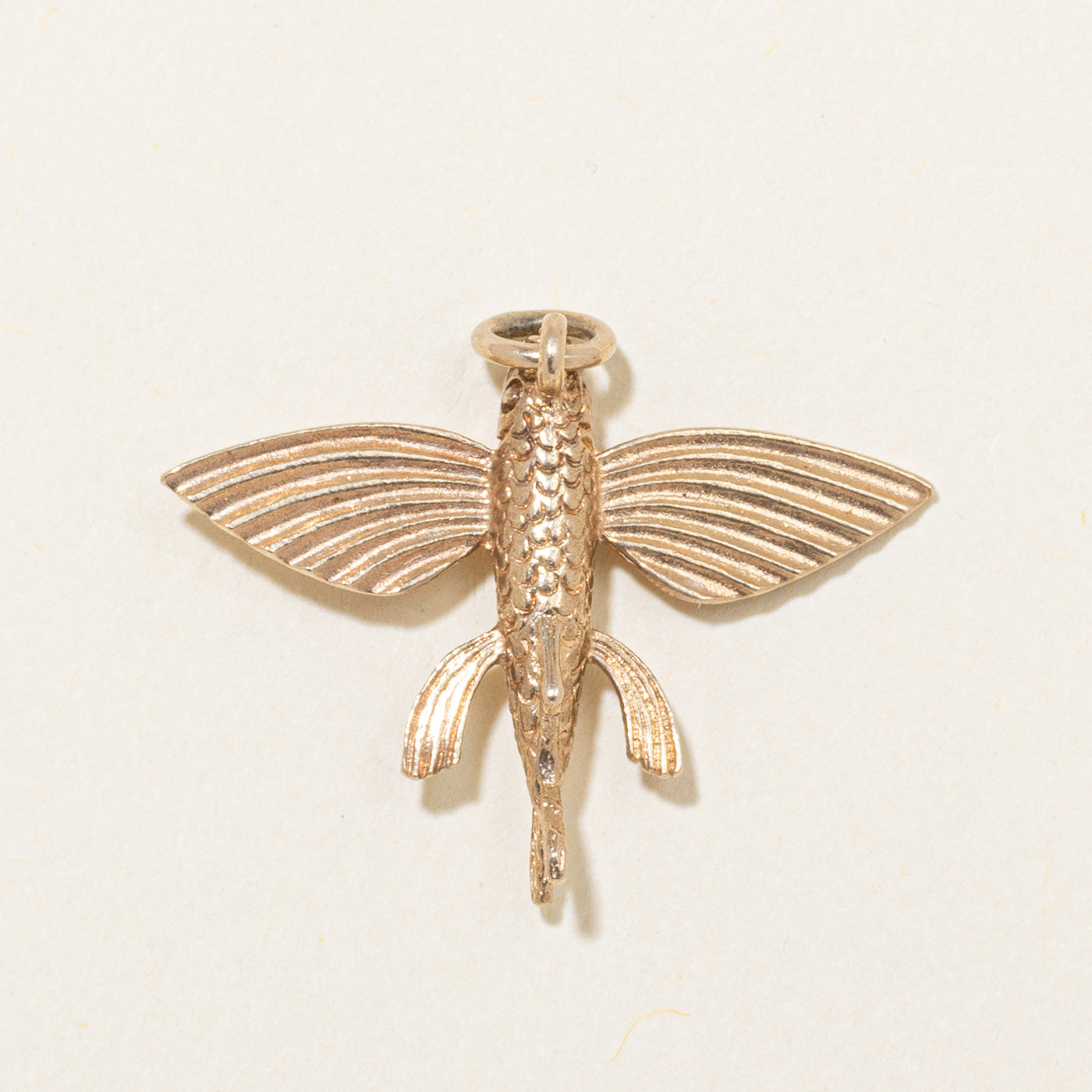 1968 Birmingham 9k Yellow Gold Flying Fish Charm