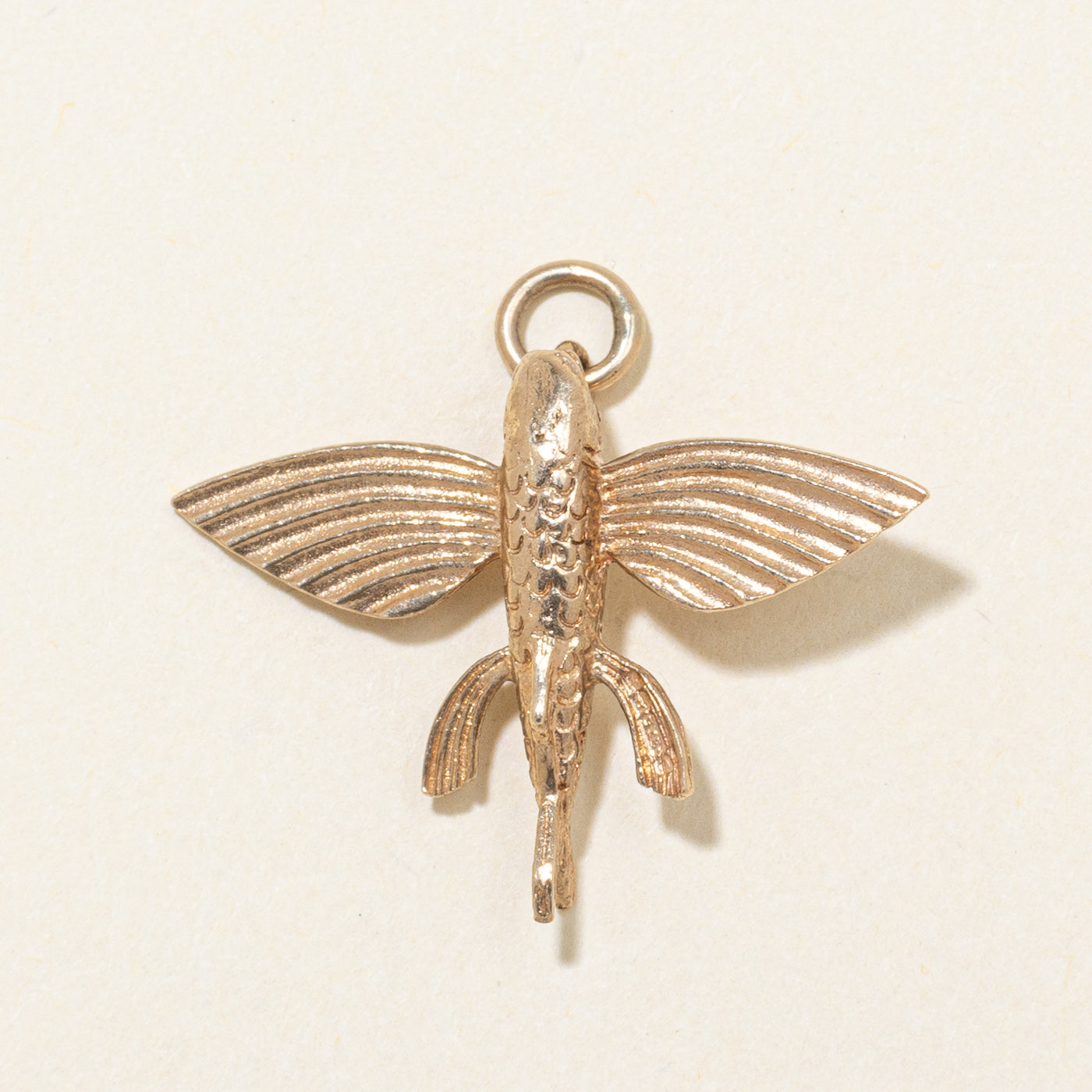 1968 Birmingham 9k Yellow Gold Flying Fish Charm