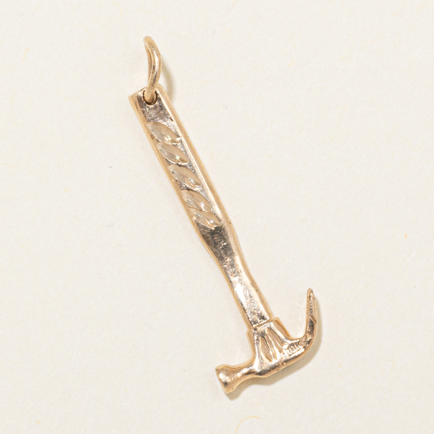 10k Yellow Gold Hammer Pendant