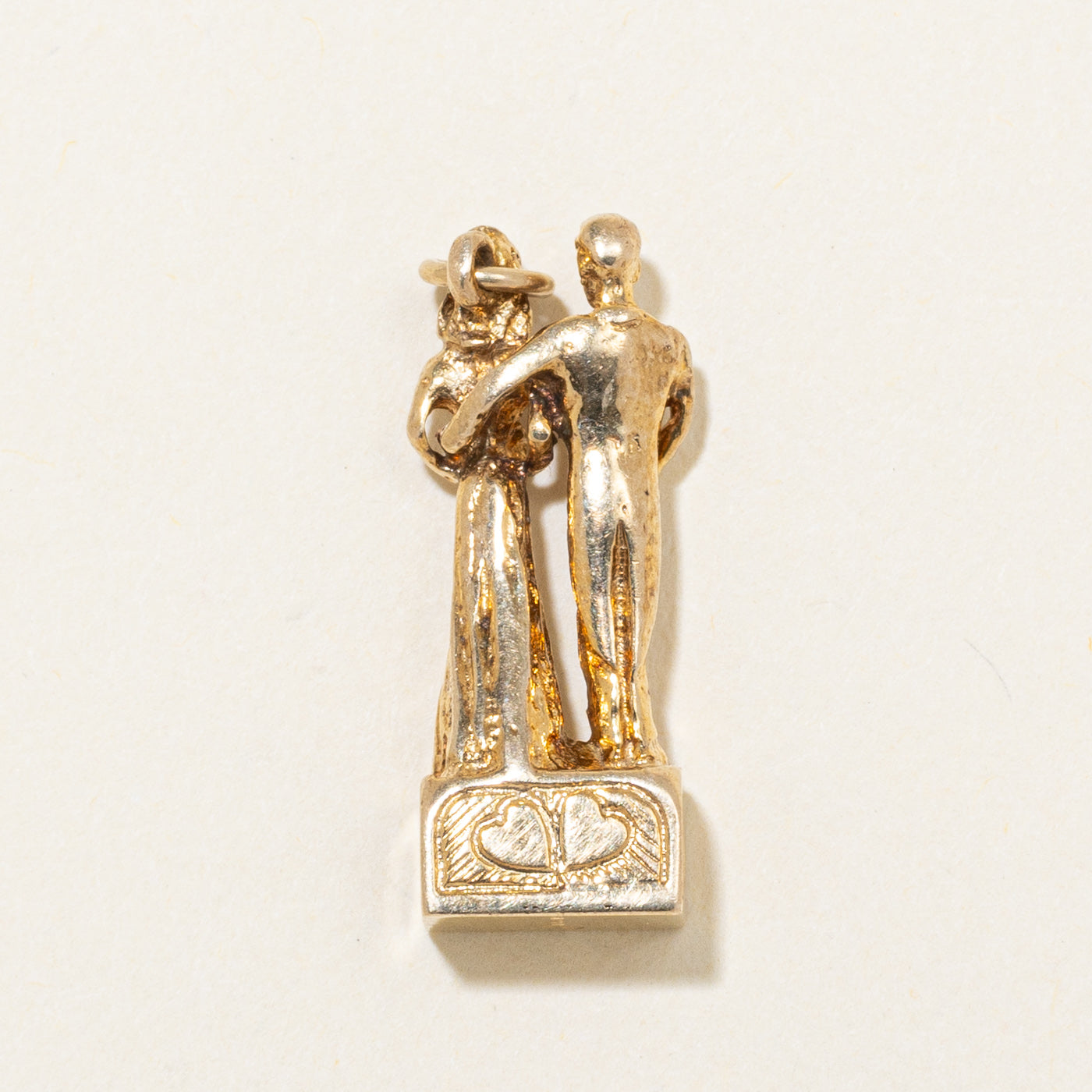 1972 London 9k Yellow Gold Marriage Vows Charm