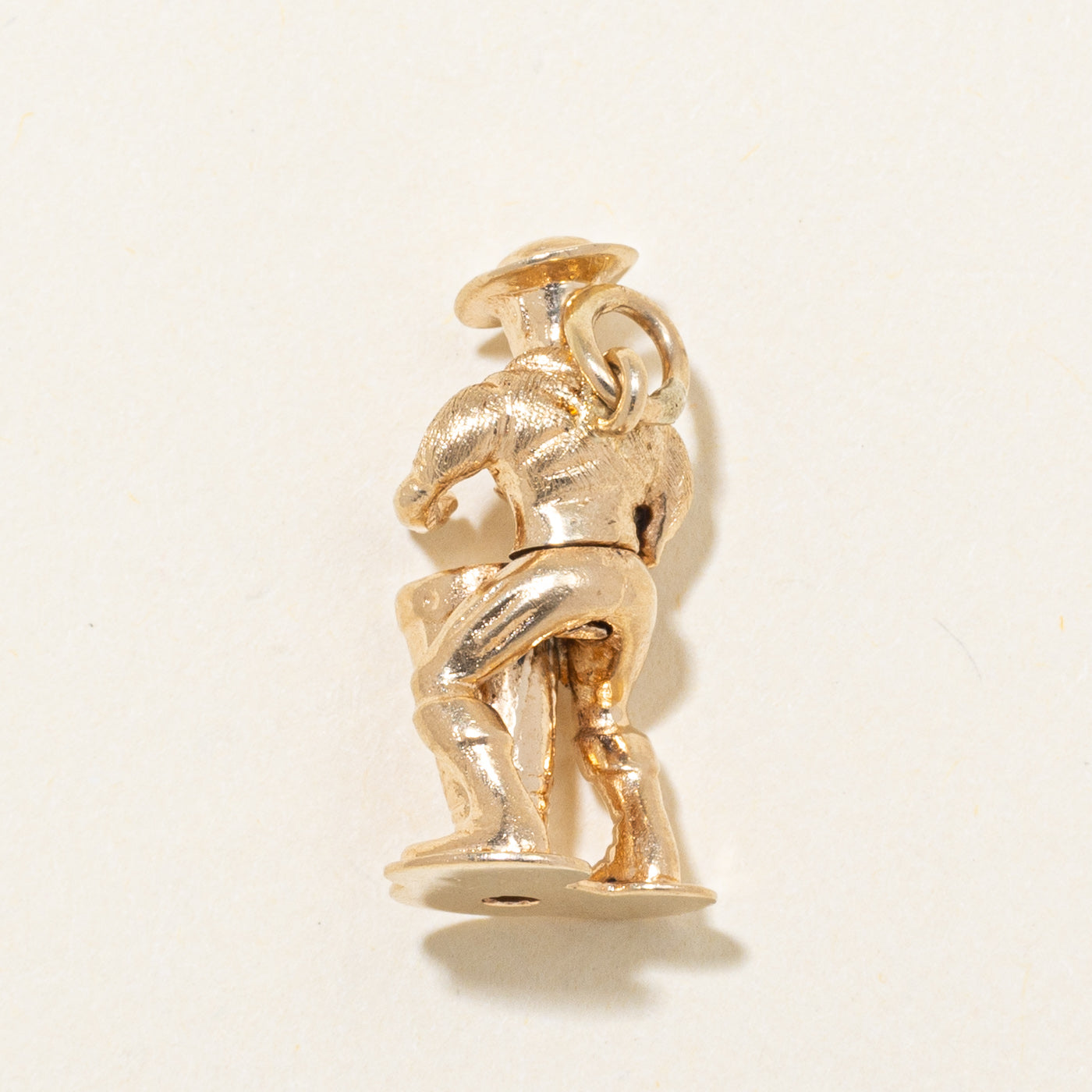 14k Yellow Gold Drummer Charm
