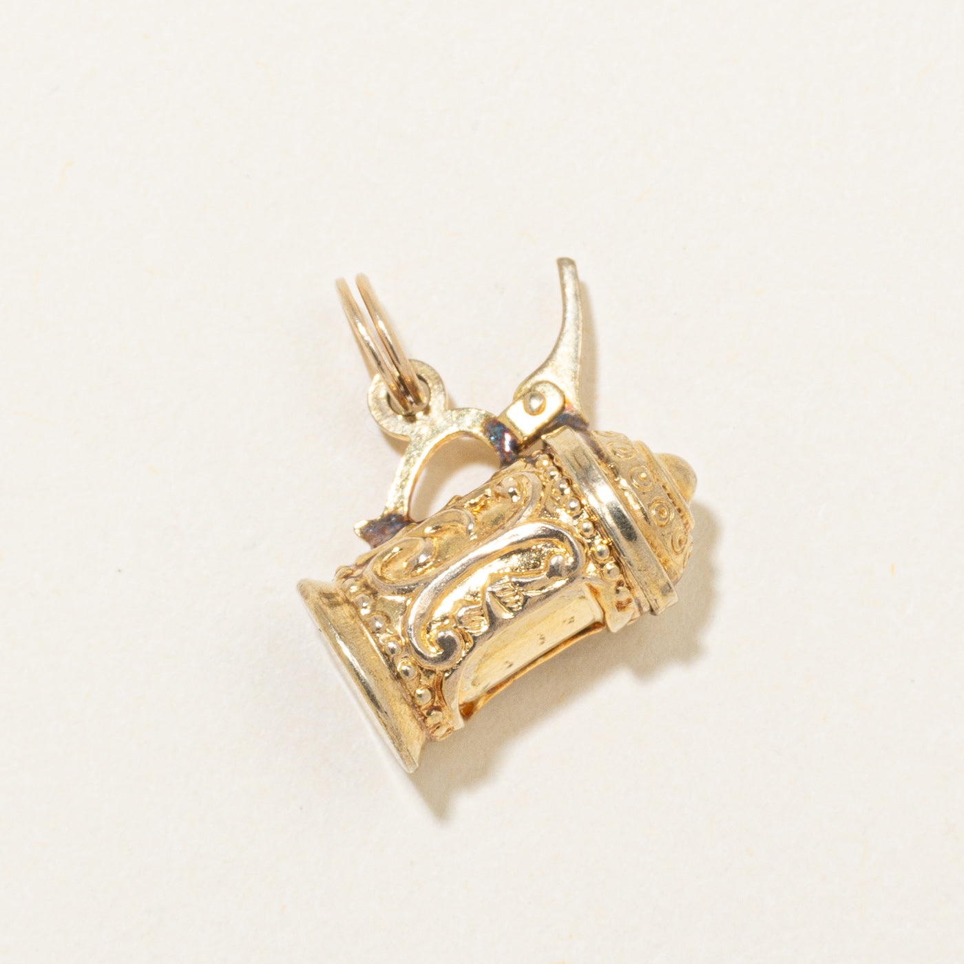 8k Yellow Gold Beer Stein Charm