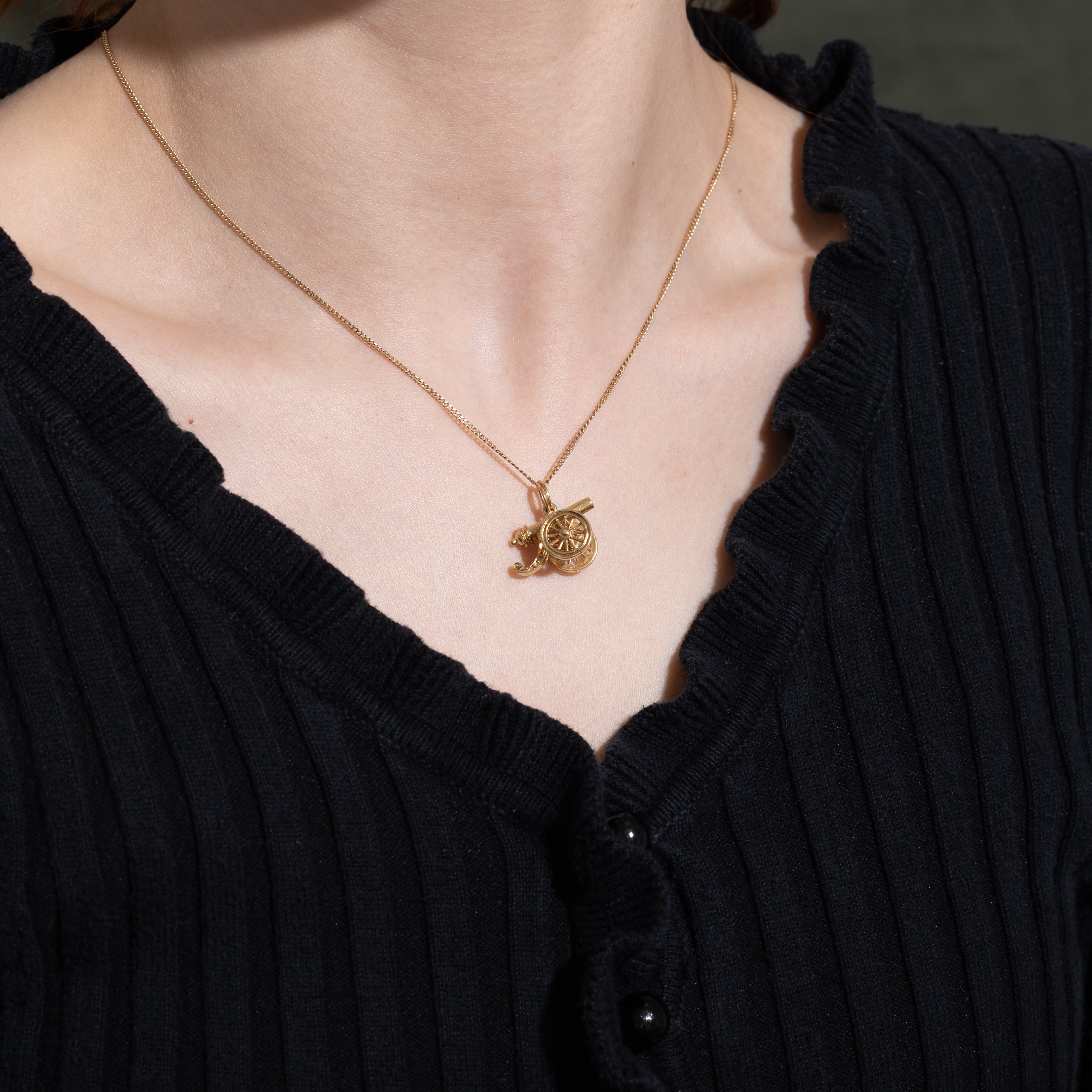 9k Yellow Gold Cannon Charm