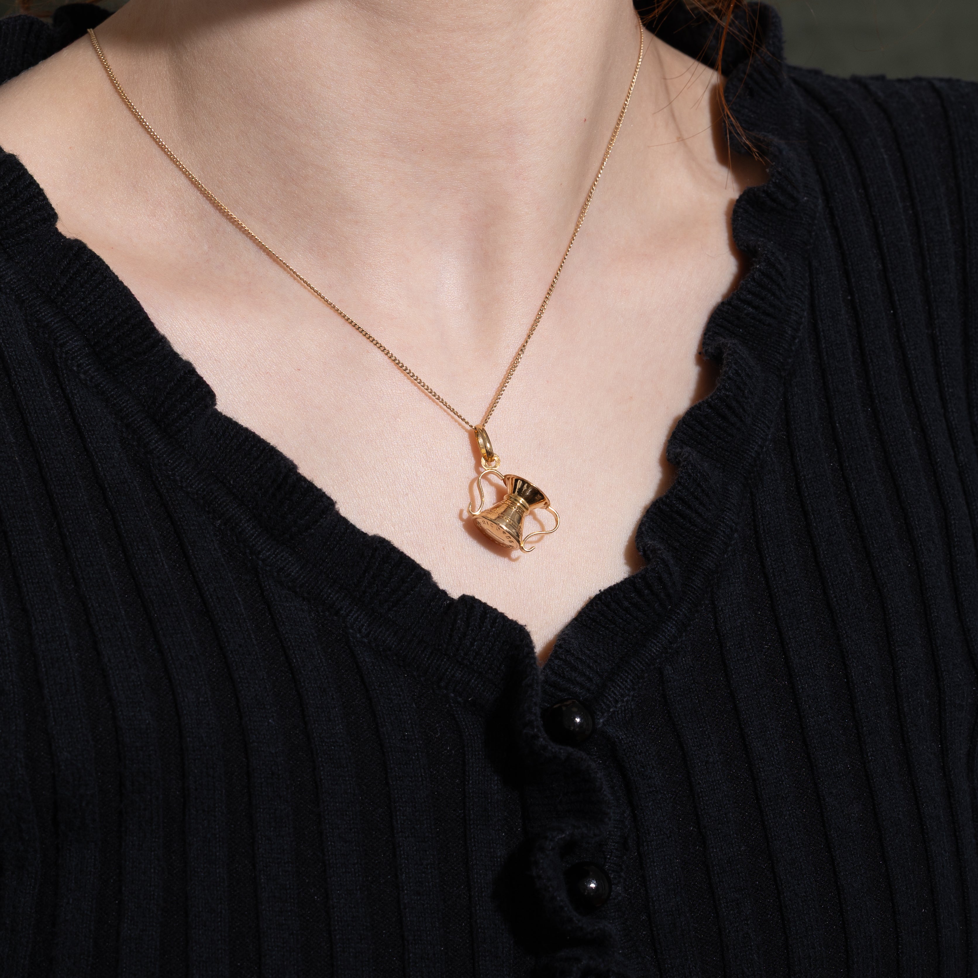 Vintage Italian 18k Yellow Gold Chalice Charm