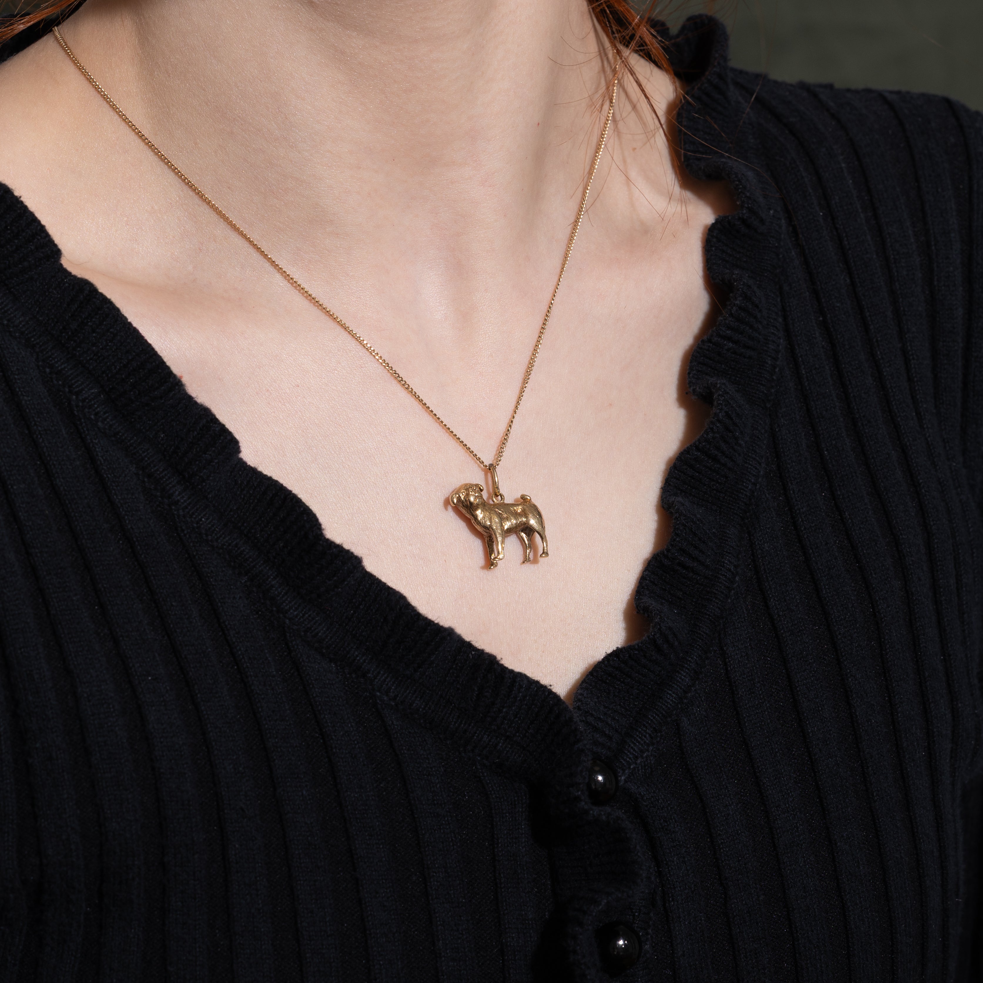 10k Yellow Gold Dog Charm