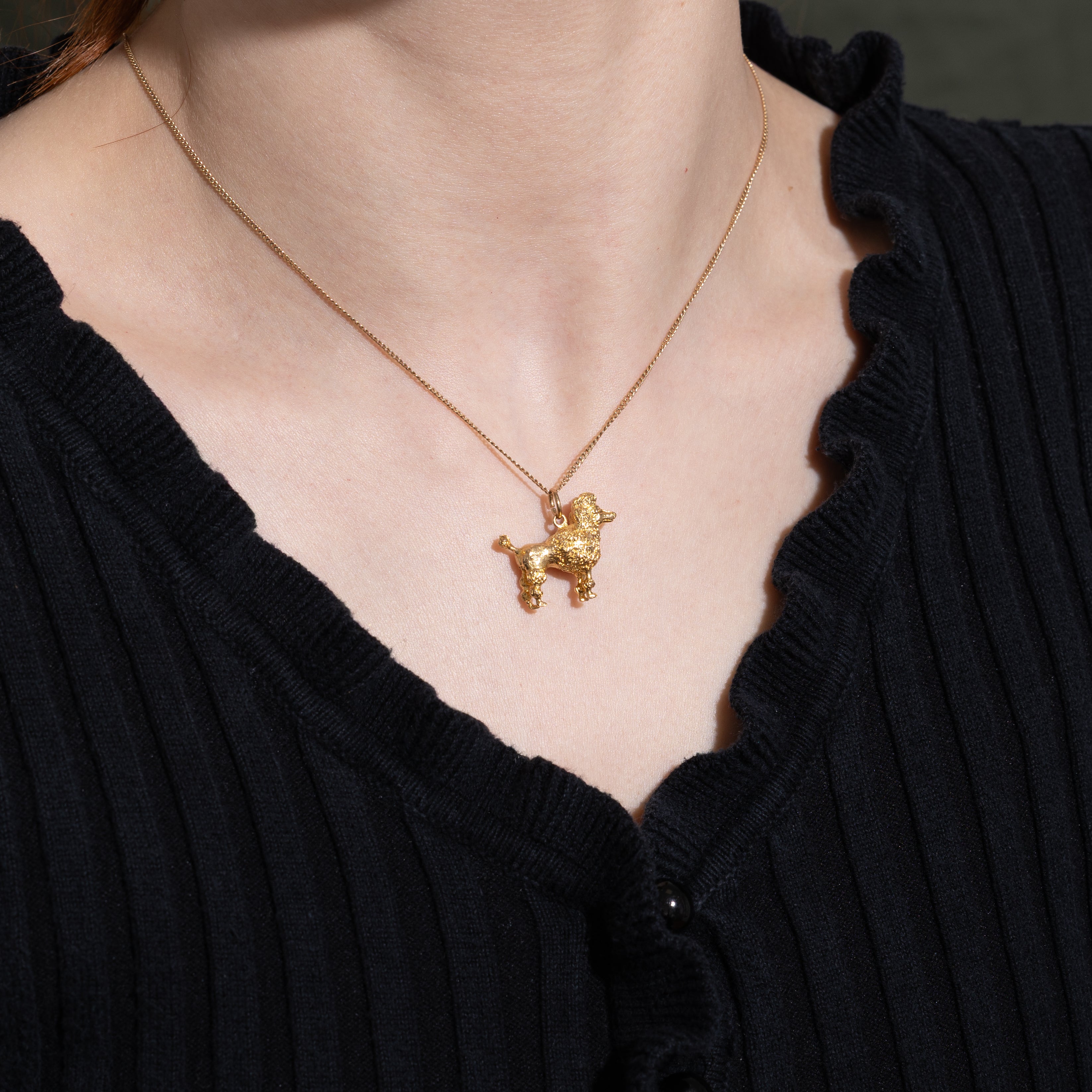 9k Yellow Gold Poodle Charm