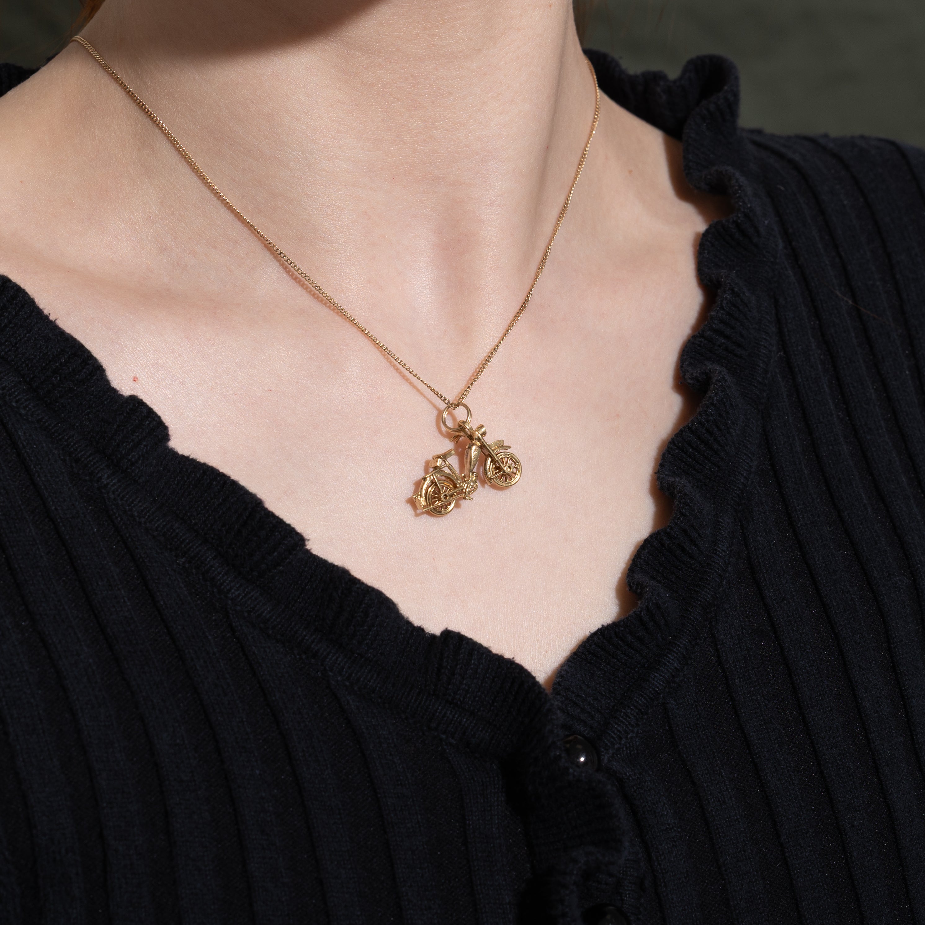 1971 Birmingham 14k Yellow Gold Bicycle Charm