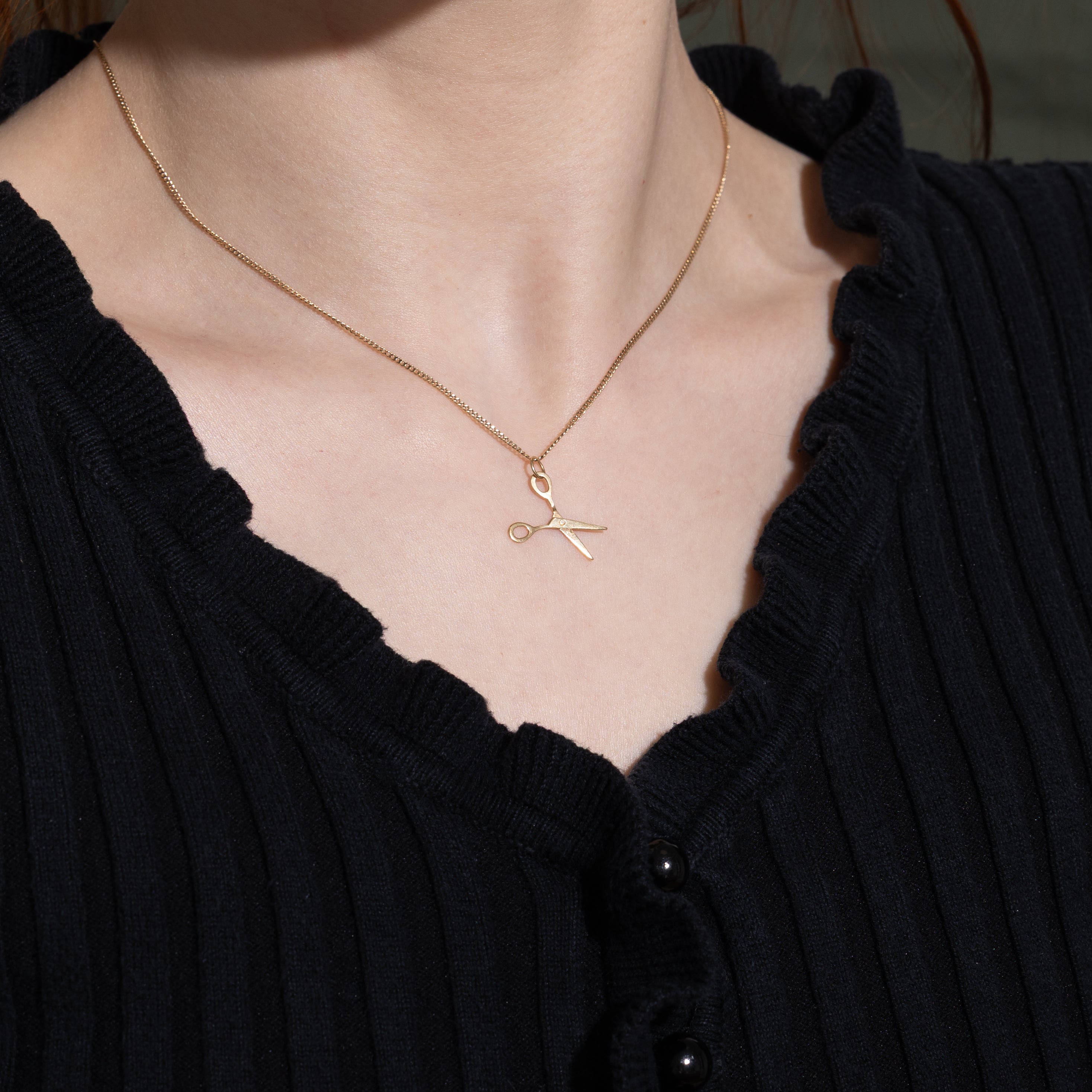 14k Yellow Gold Scissors Charm