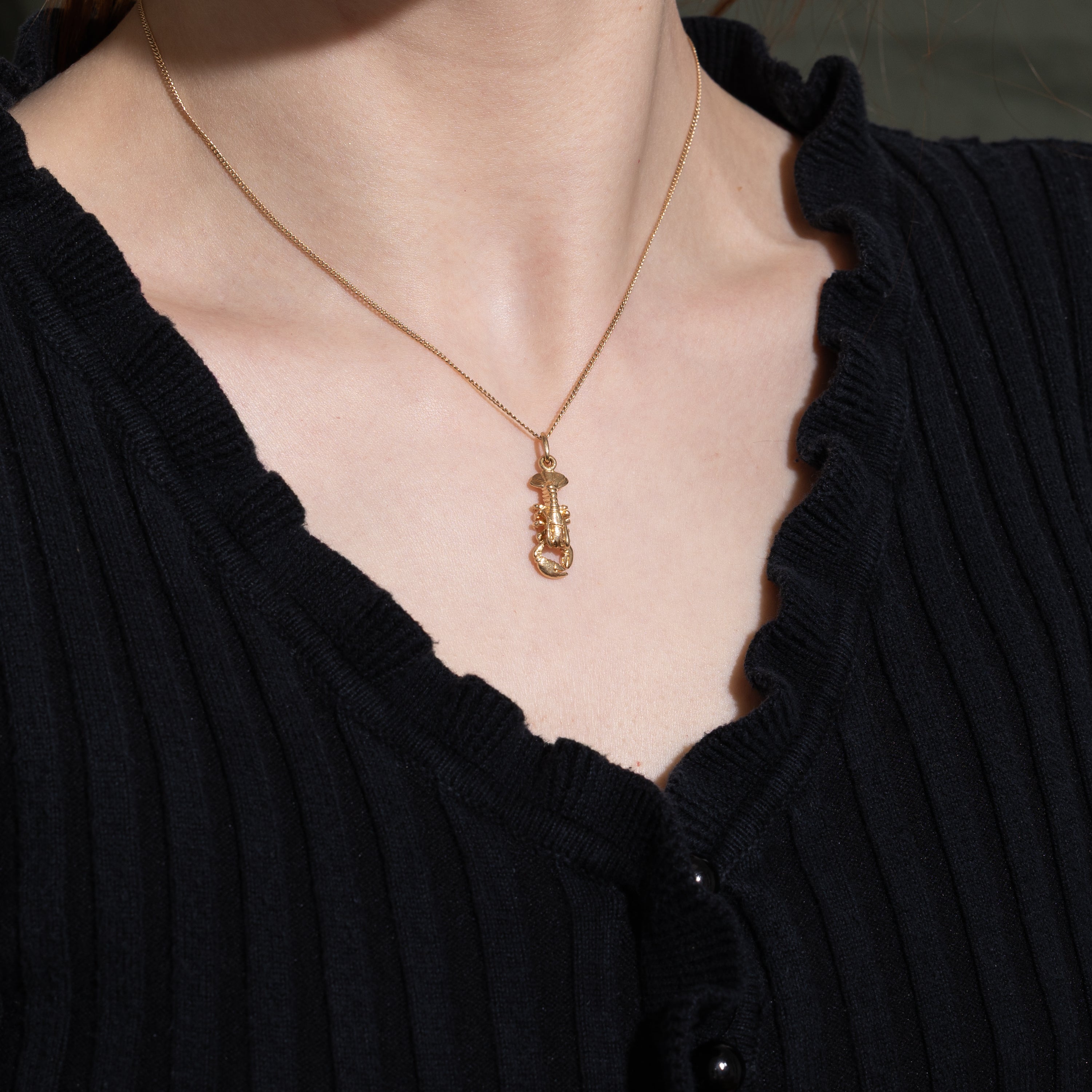 14k Yellow Gold Lobster Charm