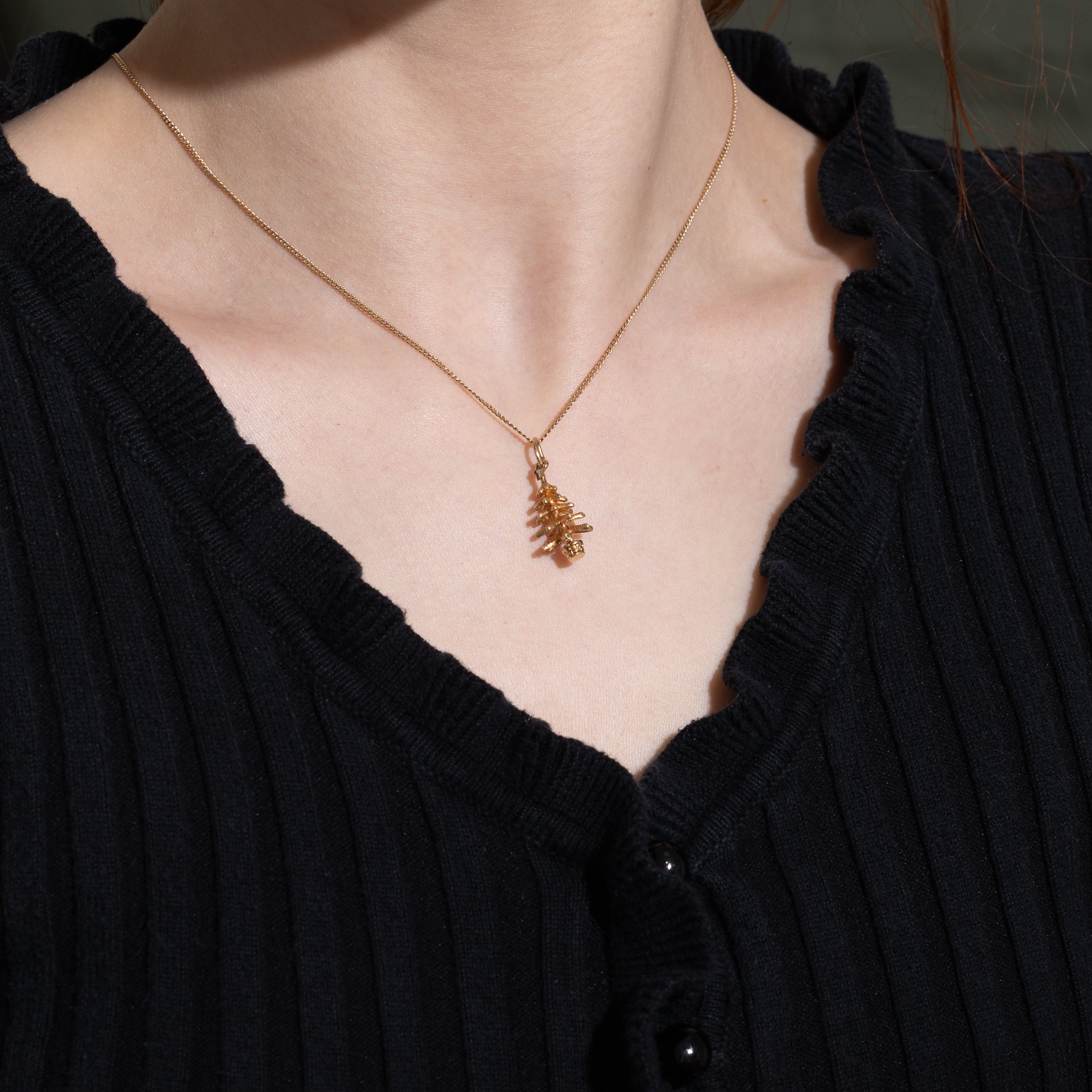 10k Yellow Gold Pine Tree Charm