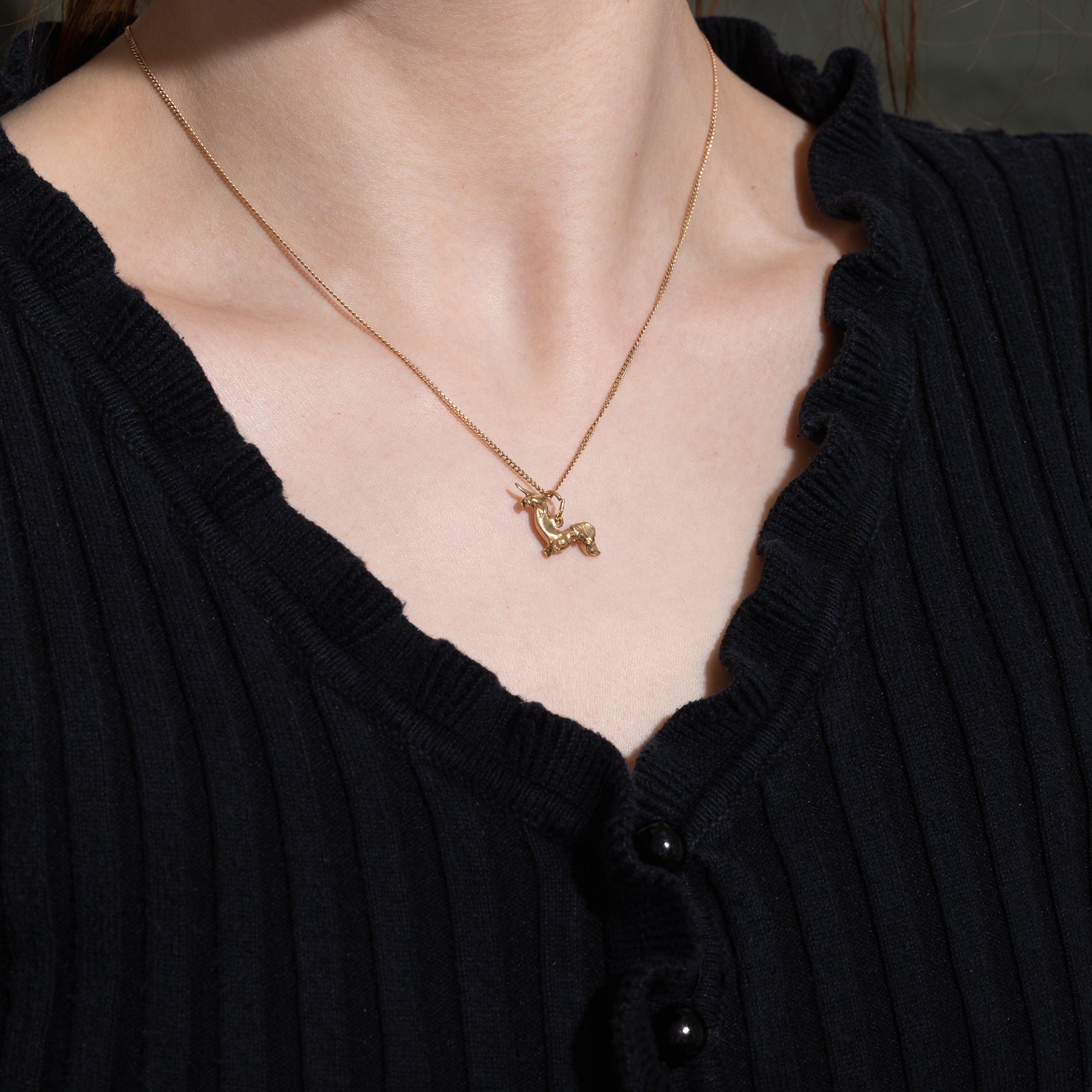 10k Yellow Gold Dachshund Charm