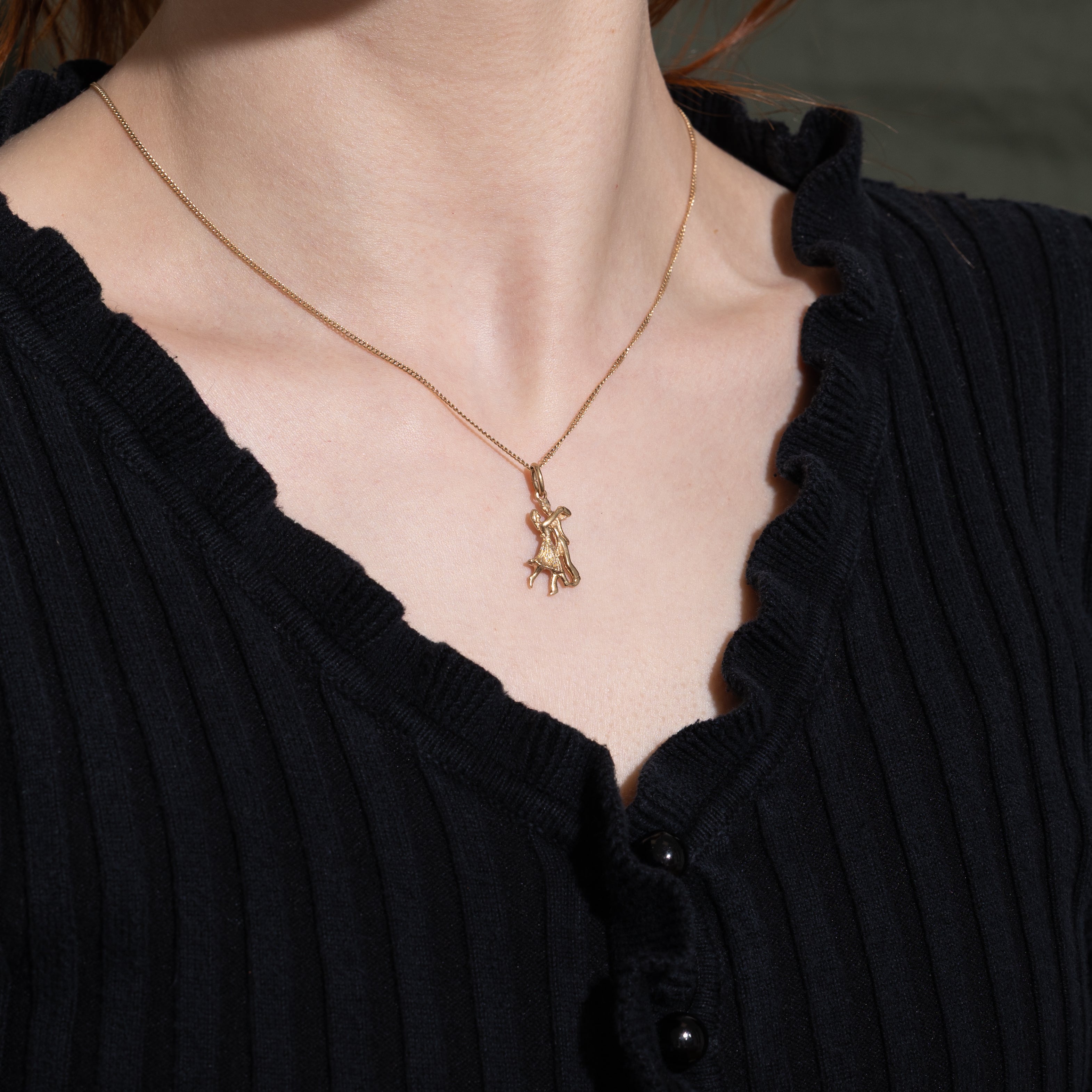 10k Yellow Gold Dancing Couple Charm