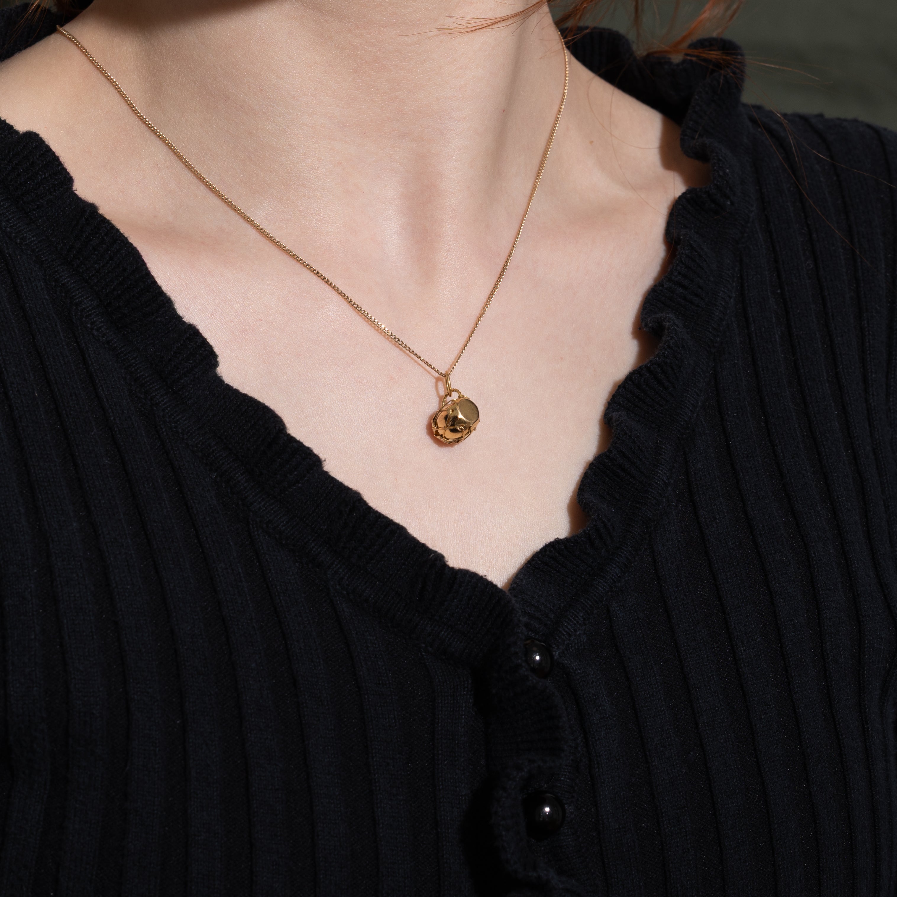 18k Yellow Gold Drum Charm