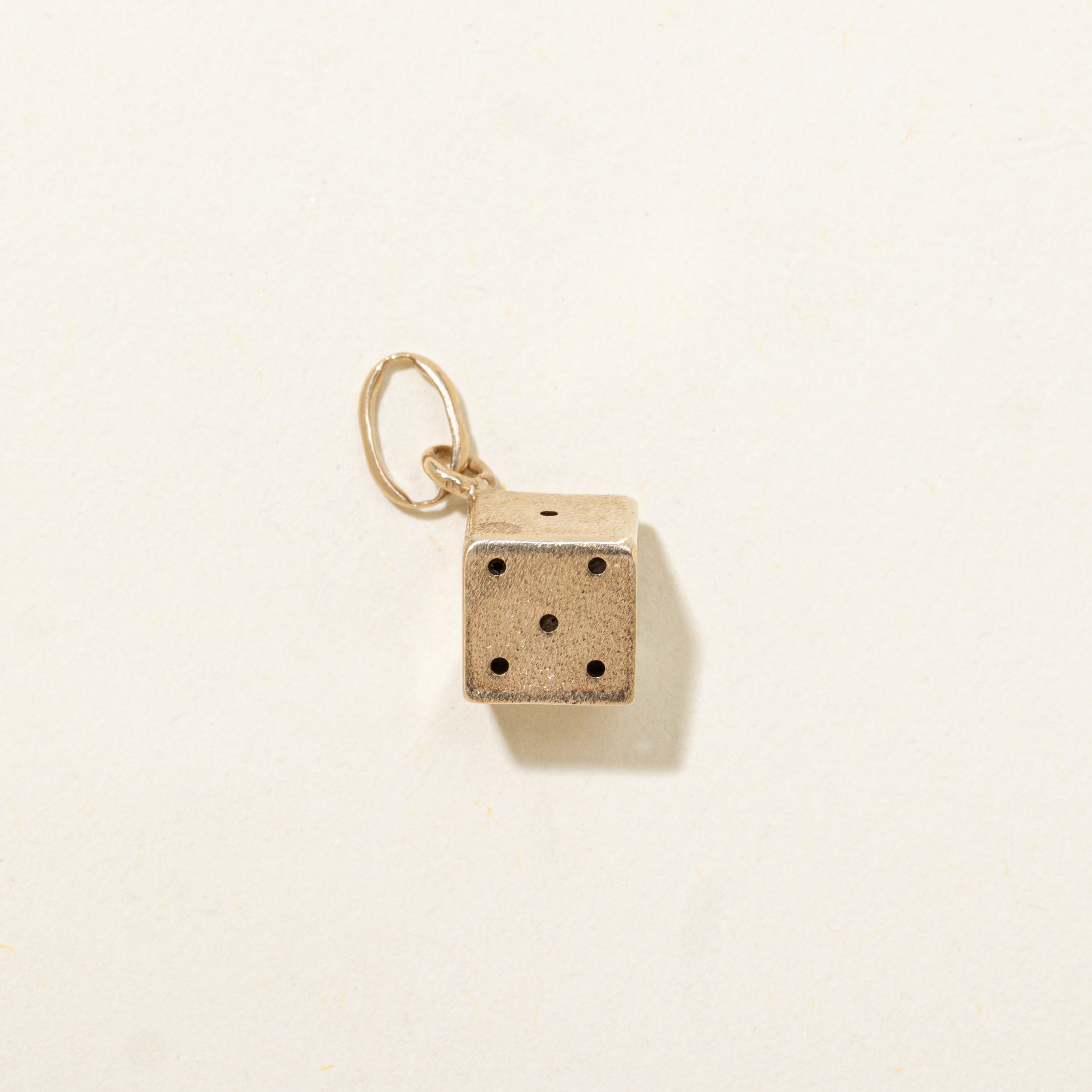 10k Yellow Gold Dice Charm