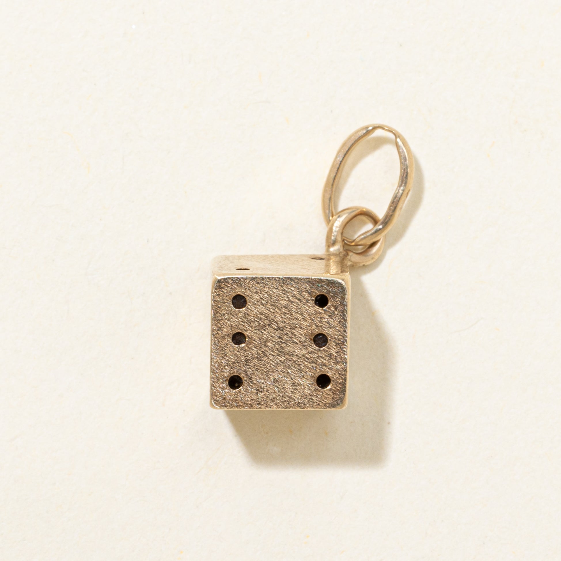 10k Yellow Gold Dice Charm