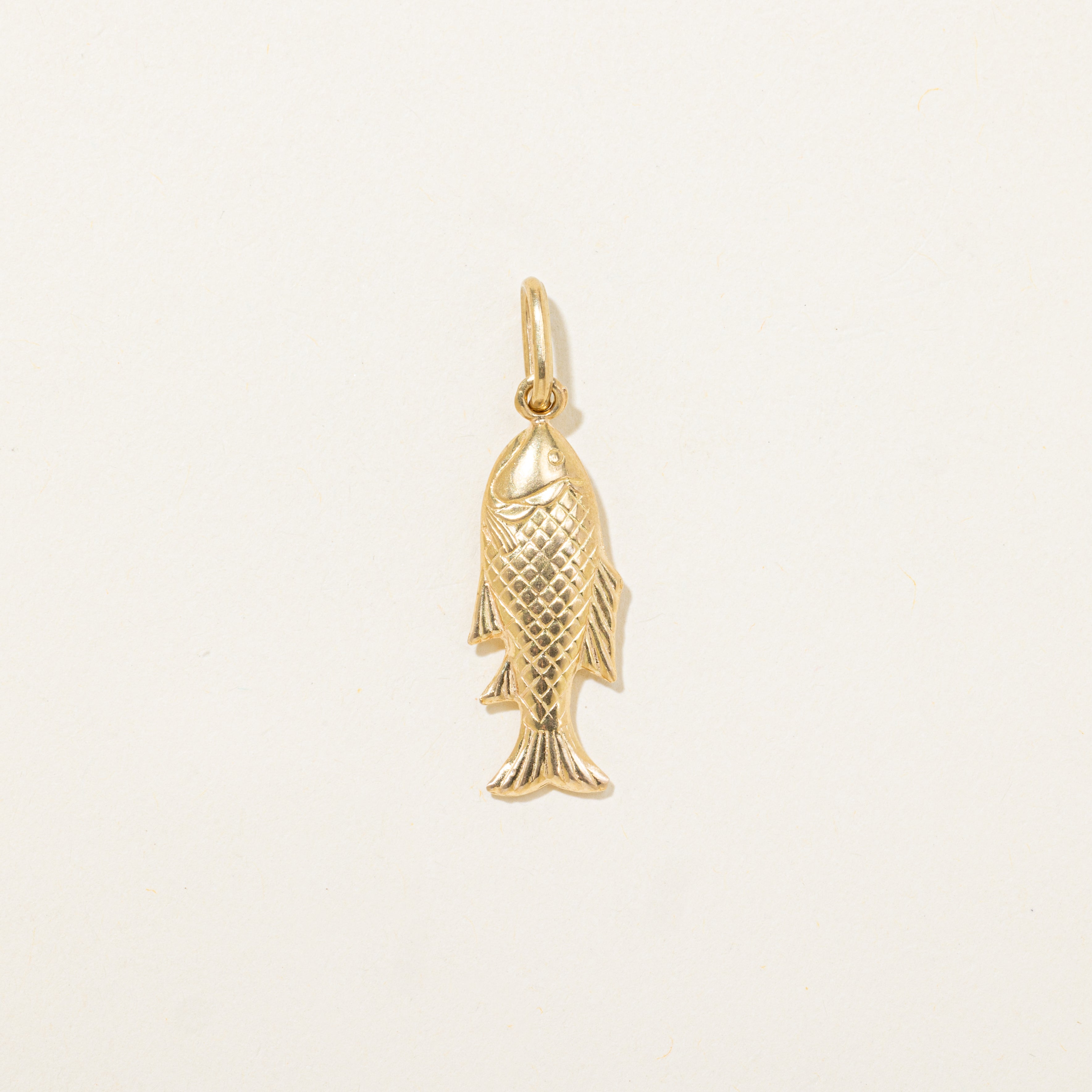 18k Yellow Gold Fish Charm