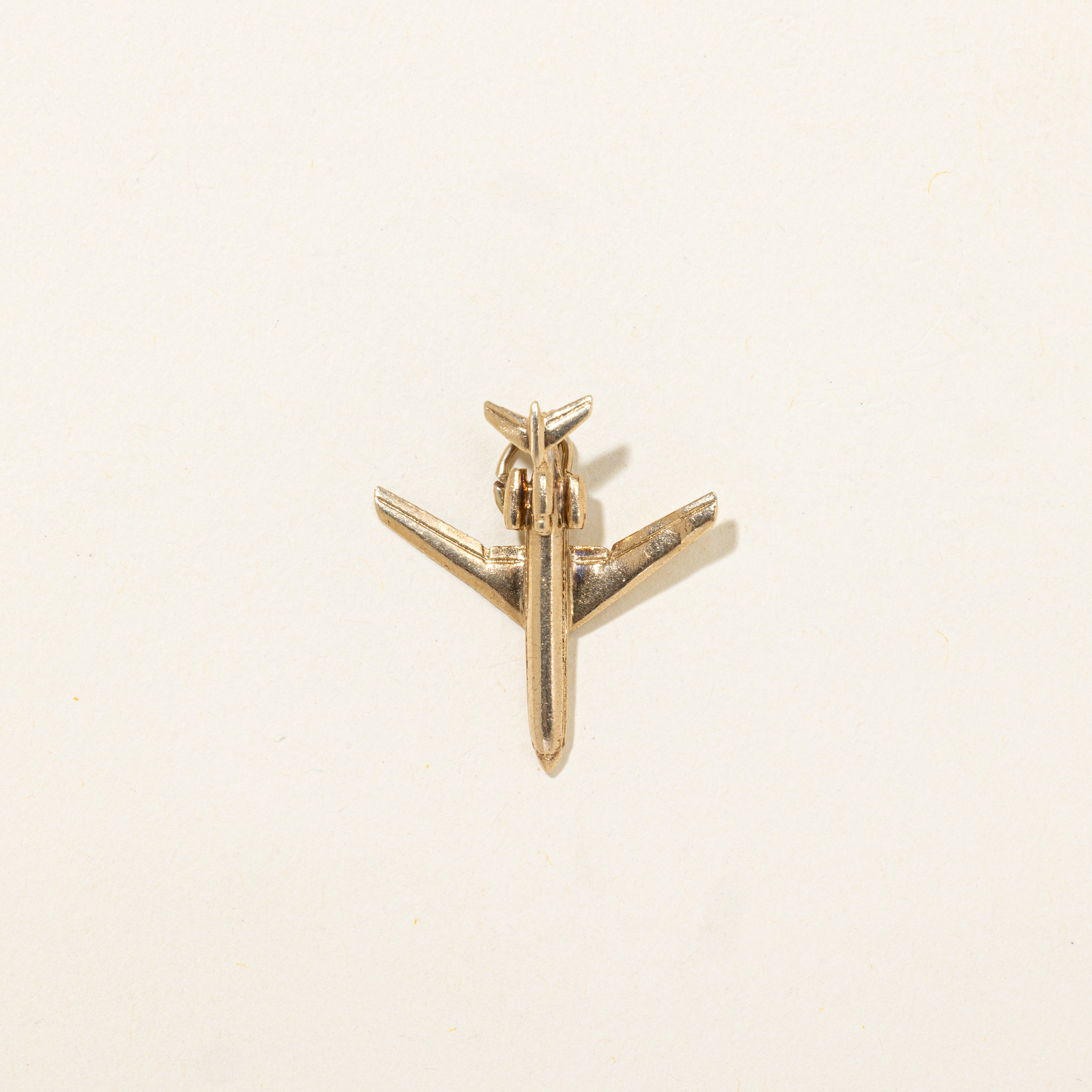 1970 London 9k Yellow Gold Airplane Charm