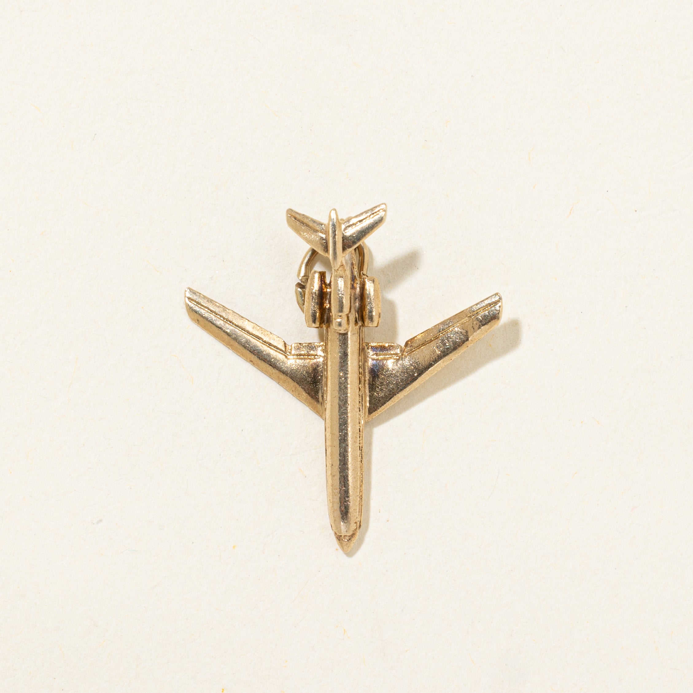 1970 London 9k Yellow Gold Airplane Charm