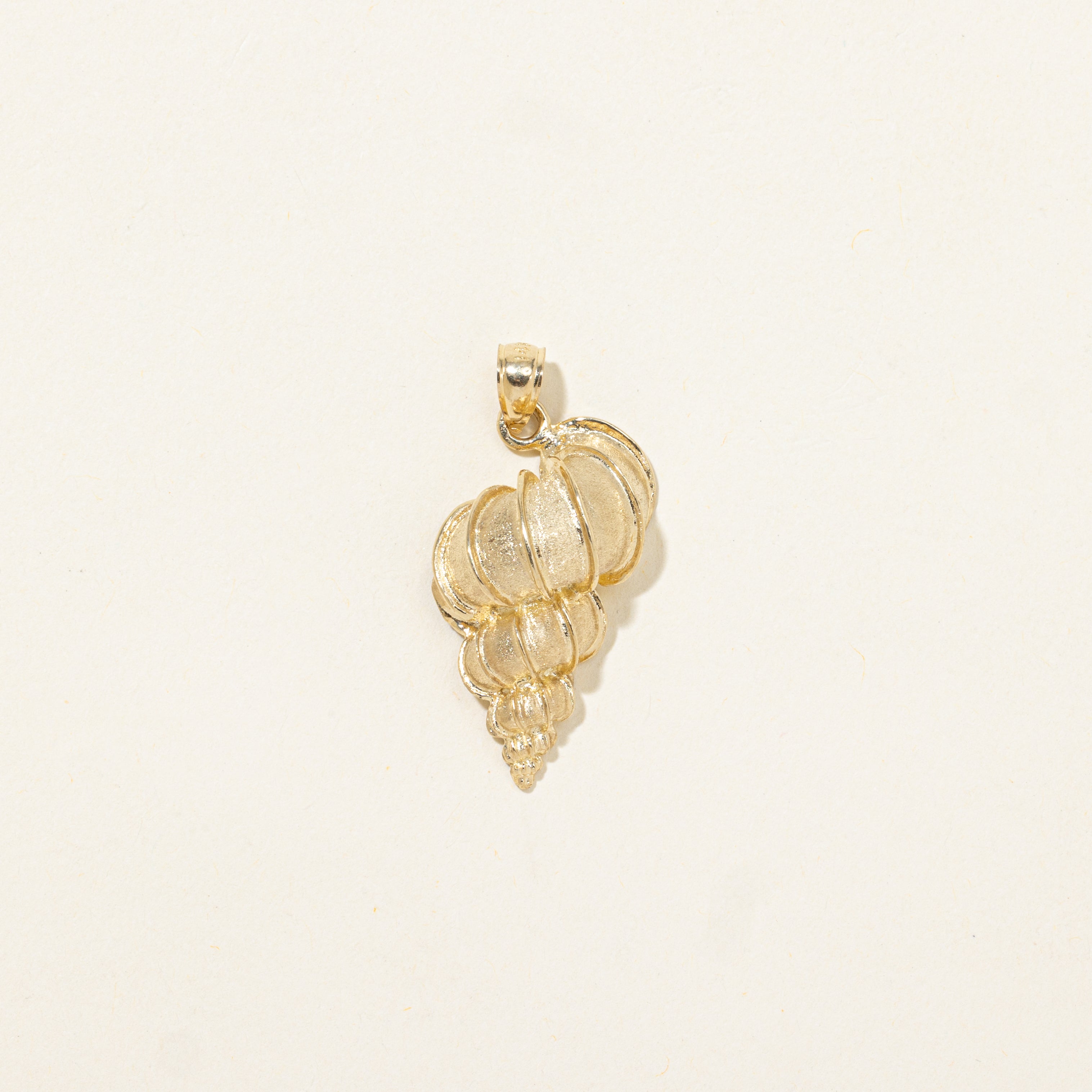 14k Yellow Gold Seashell Pendant