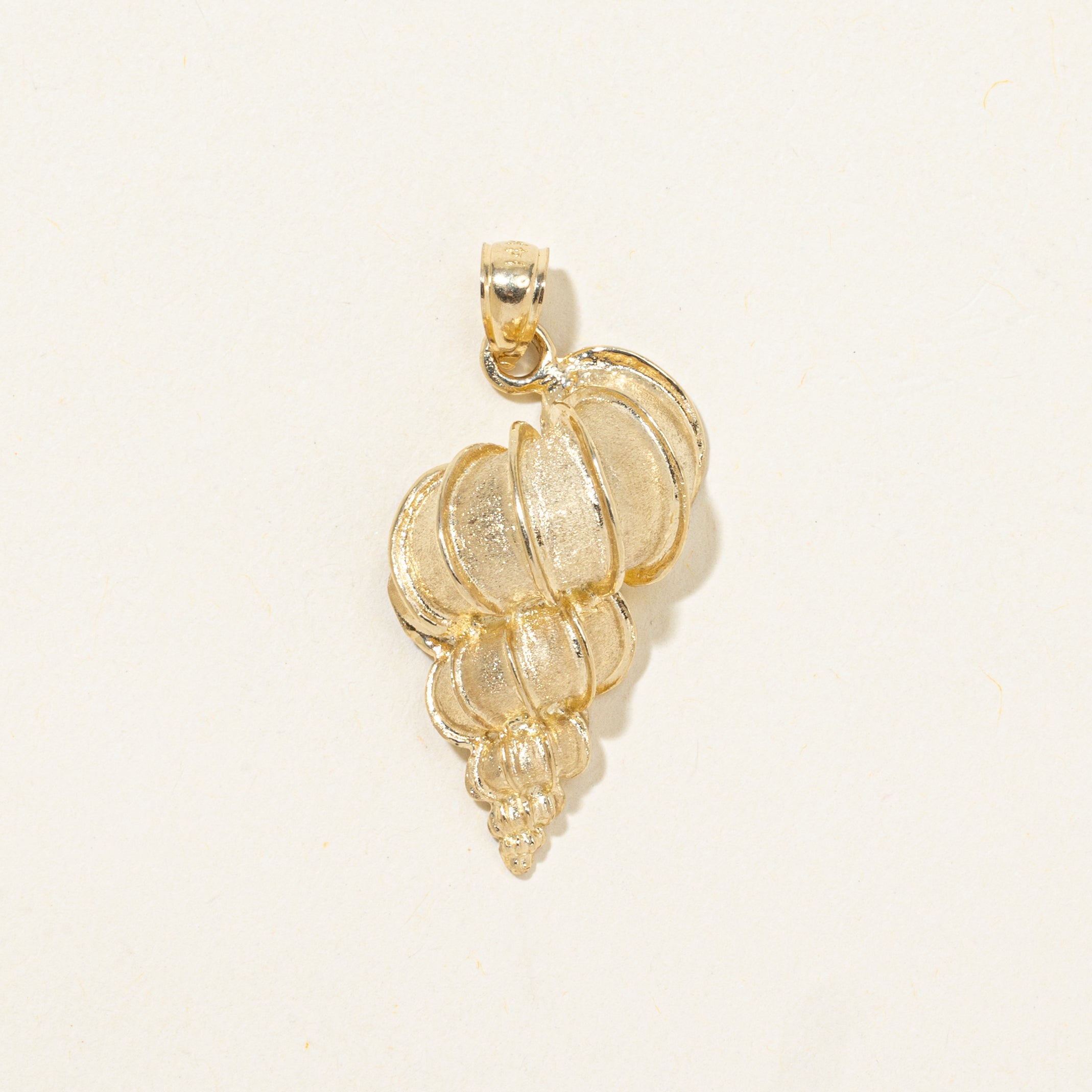 14k Yellow Gold Seashell Pendant