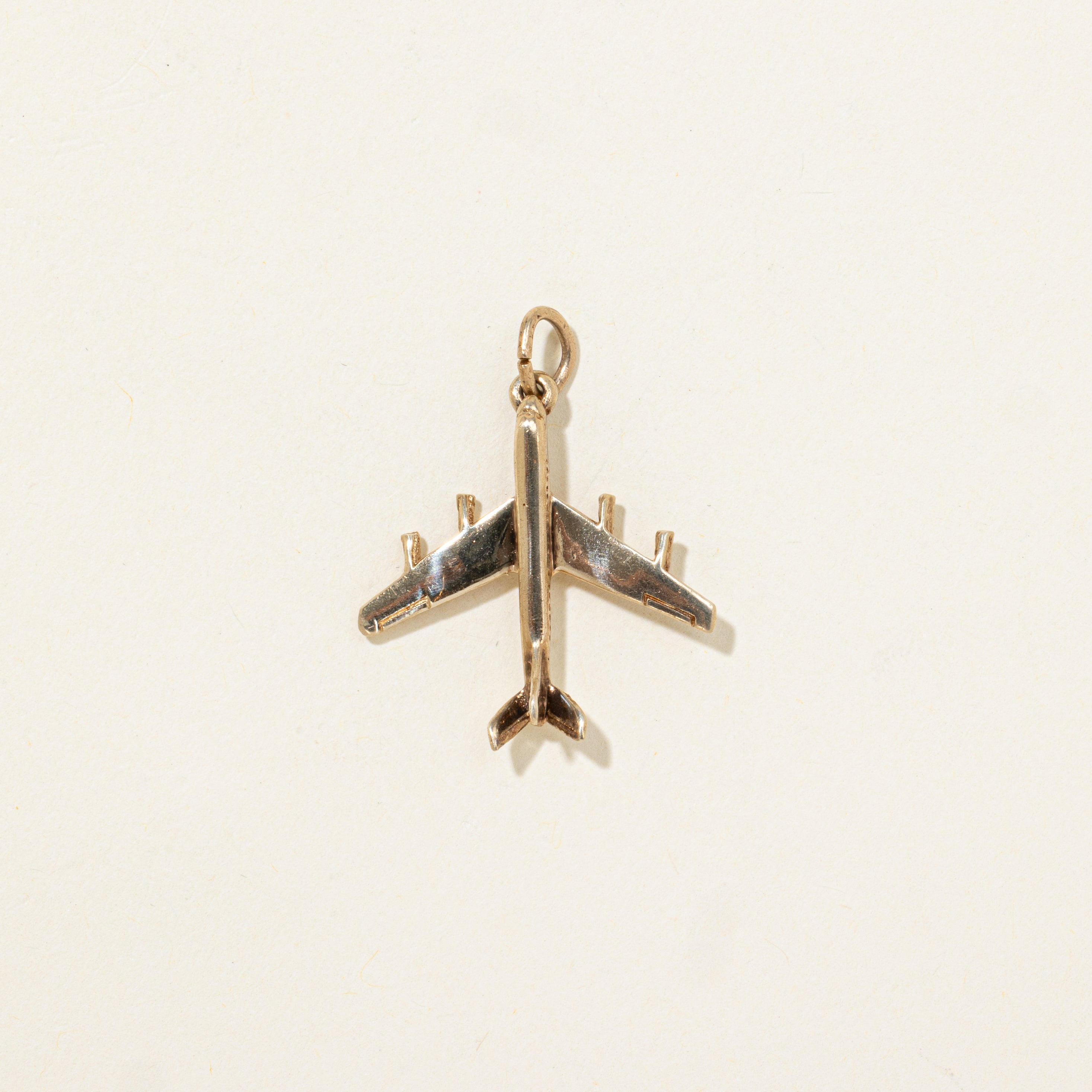 10k Yellow Gold Airplane Charm