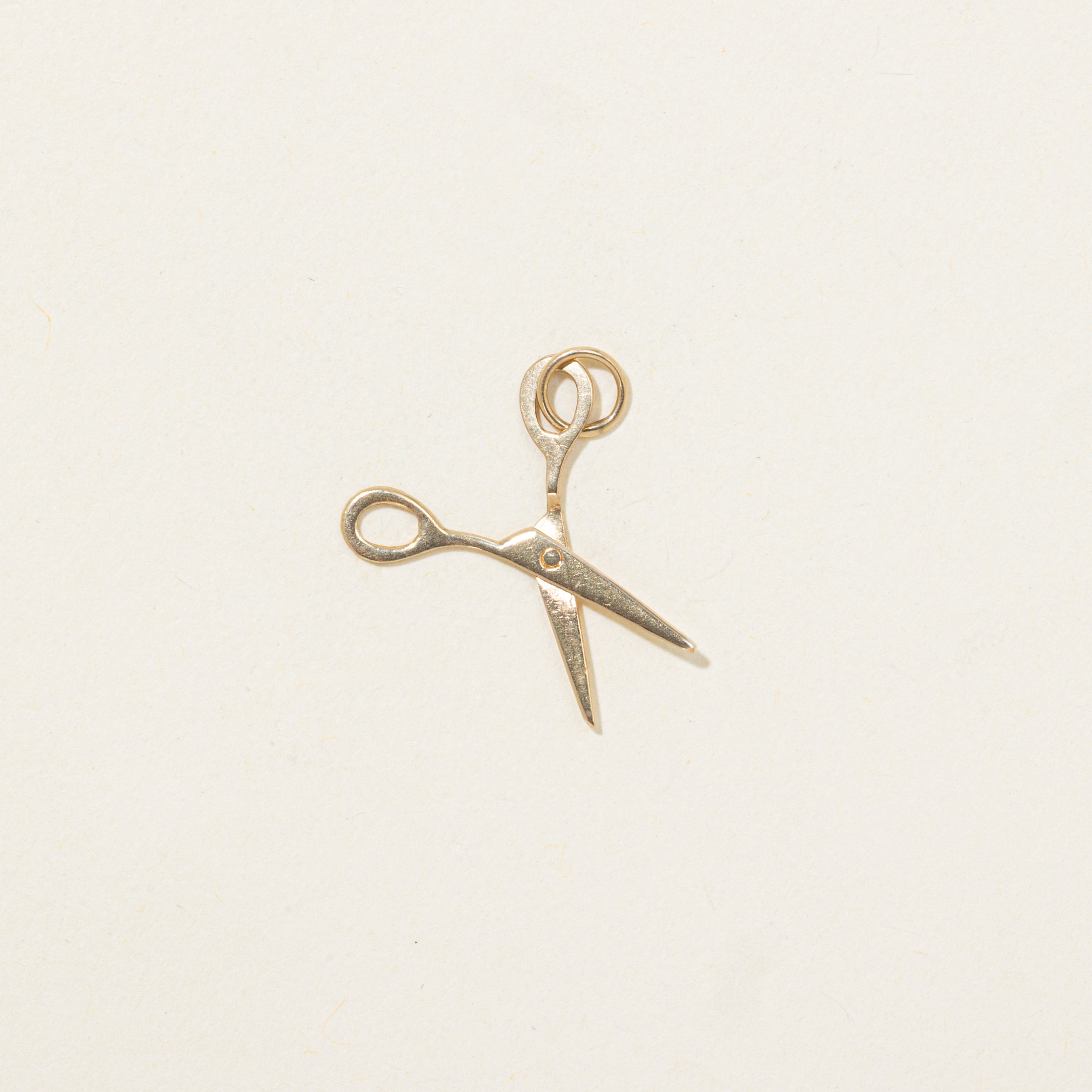 14k Yellow Gold Scissors Charm