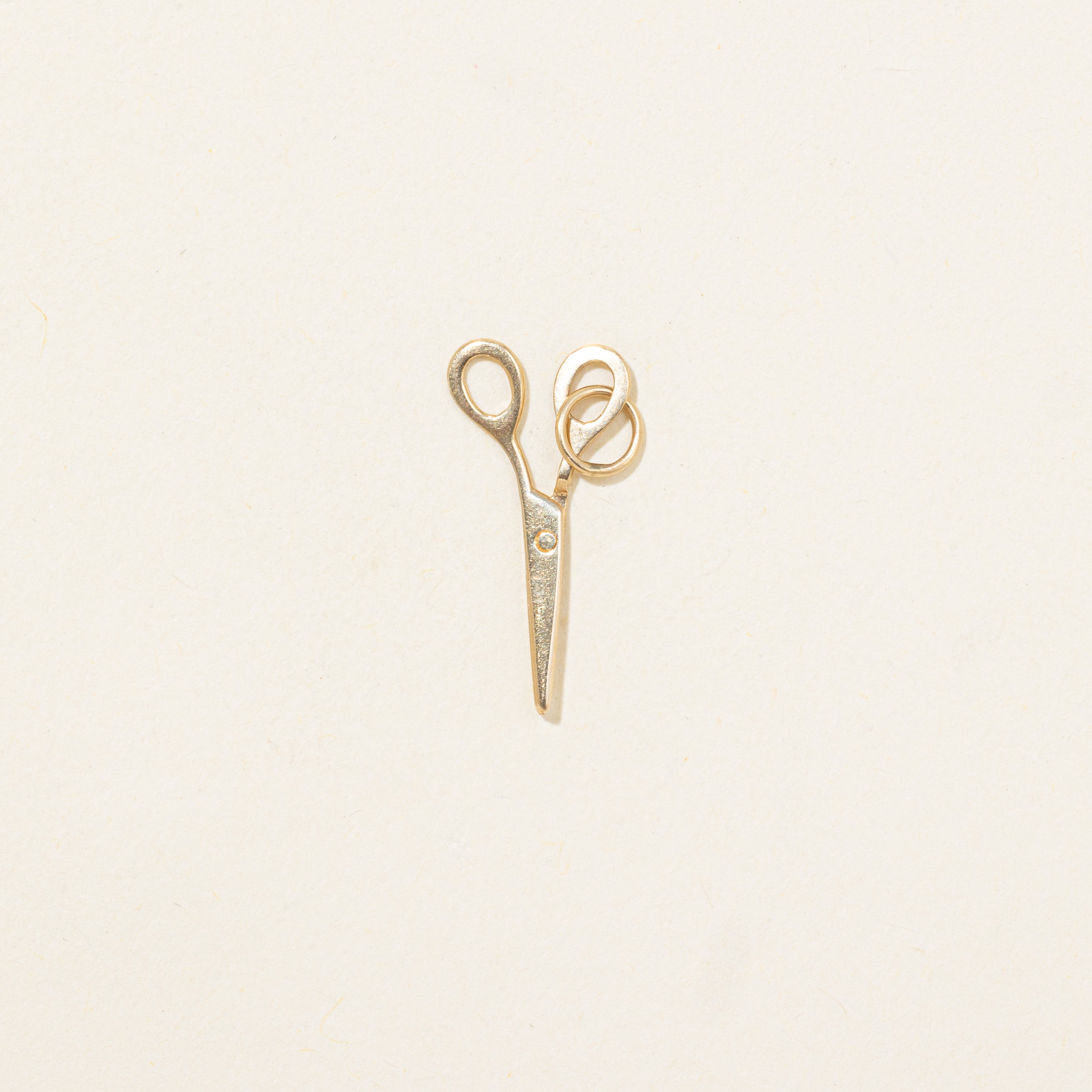 14k Yellow Gold Scissors Charm