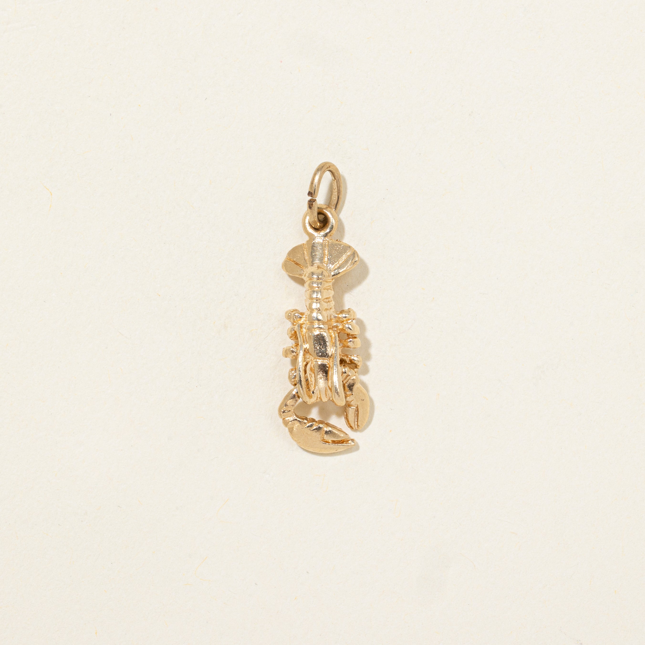 14k Yellow Gold Lobster Charm