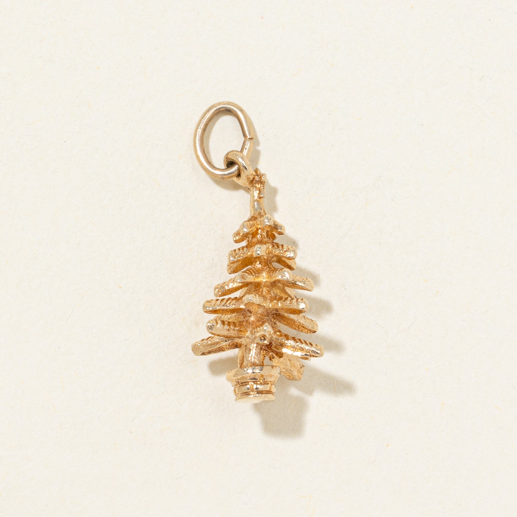10k Yellow Gold Pine Tree Charm