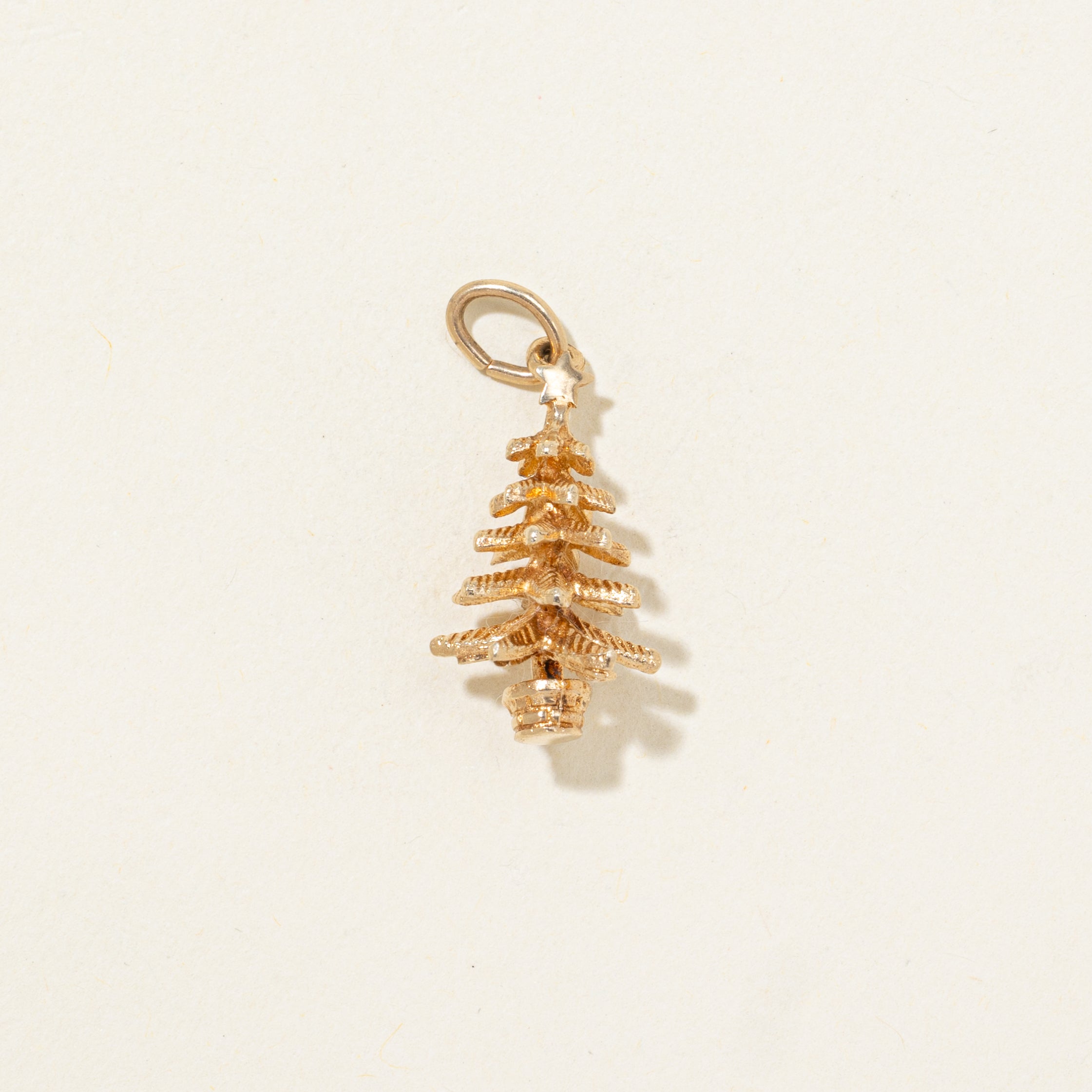 10k Yellow Gold Pine Tree Charm