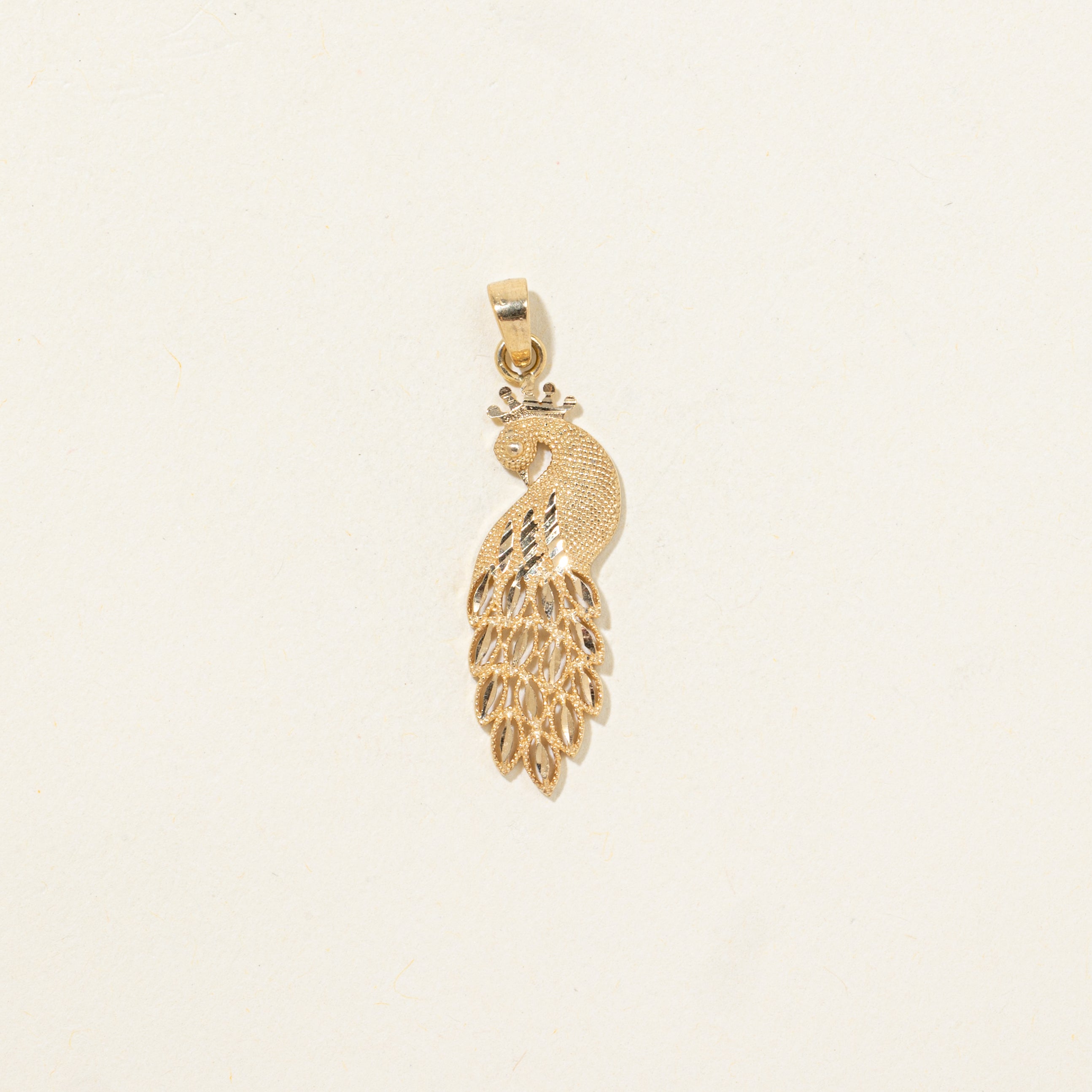Pendentif Paon en Or Jaune 18 carats