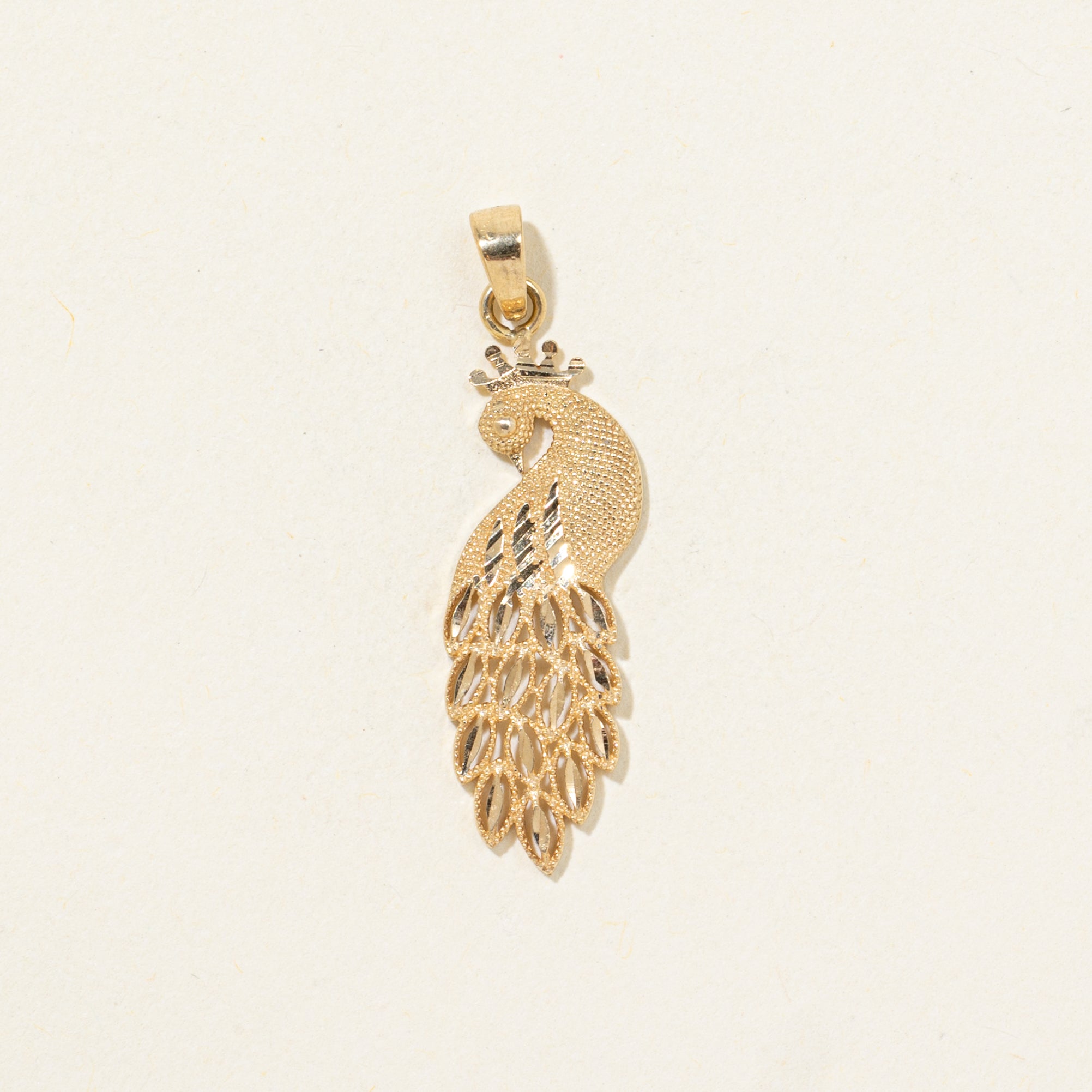 Pendentif Paon en Or Jaune 18 carats