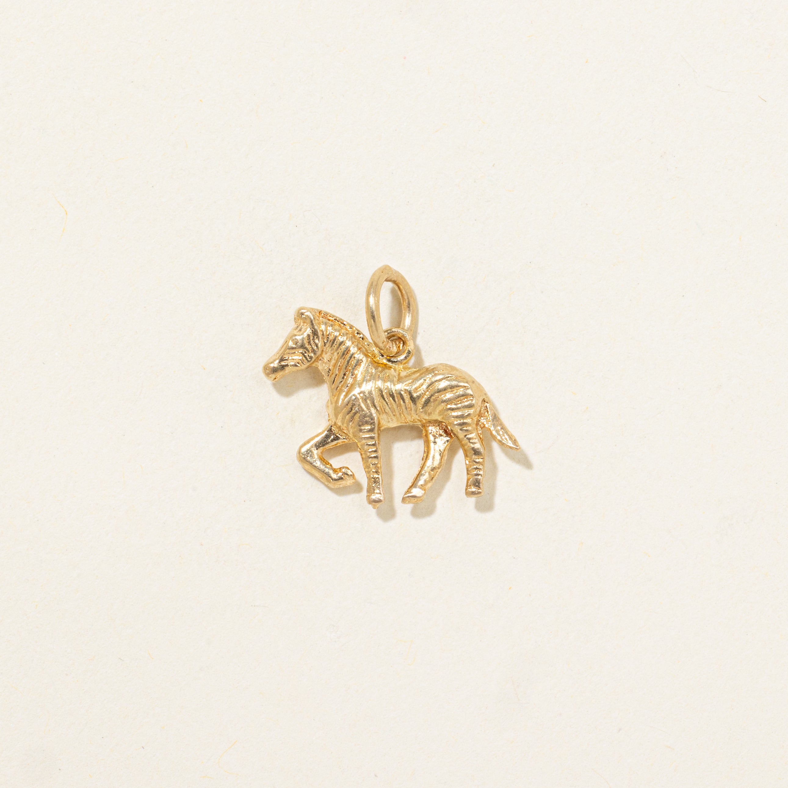 18k Yellow Gold Zebra Charm