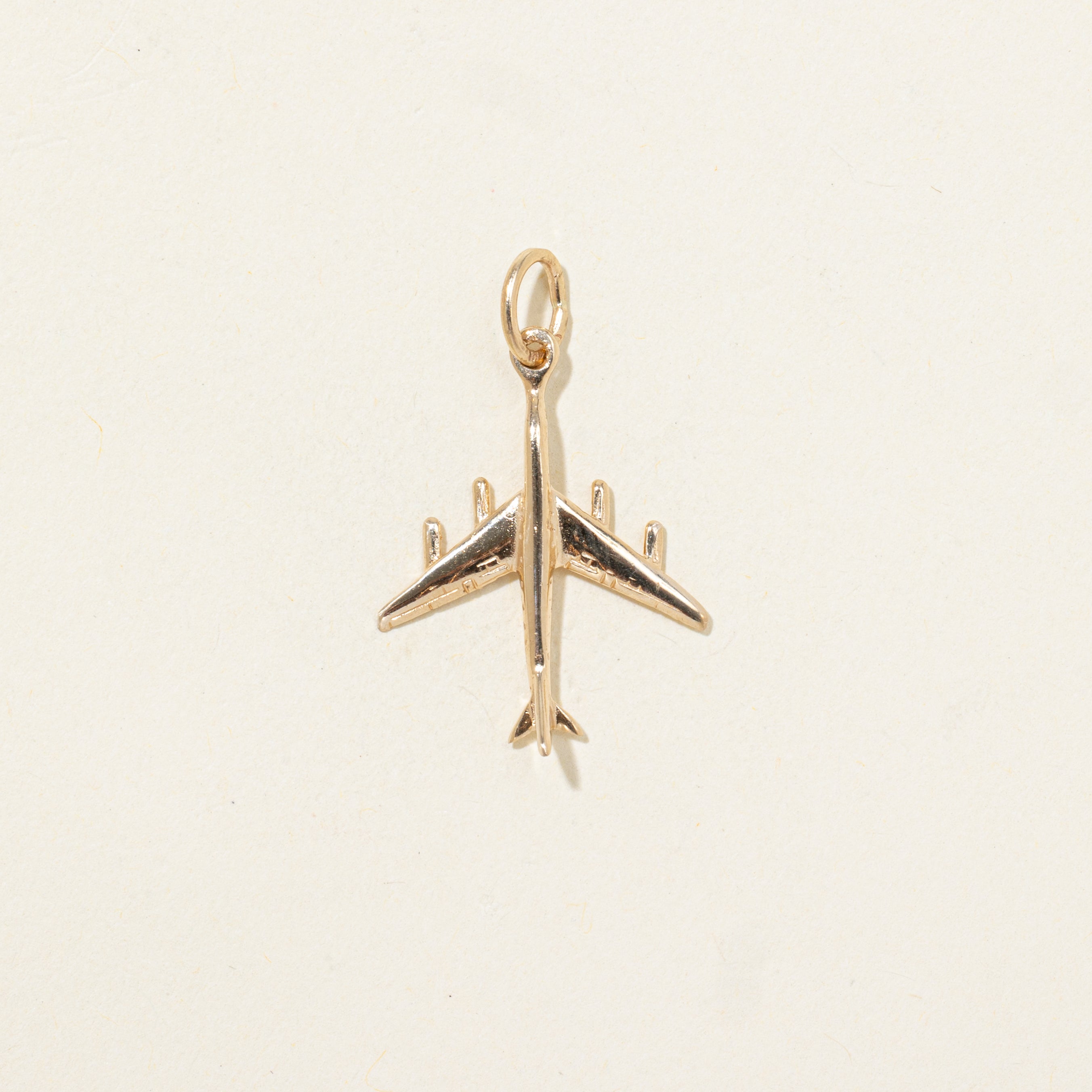 10k Yellow Gold Airplane Charm