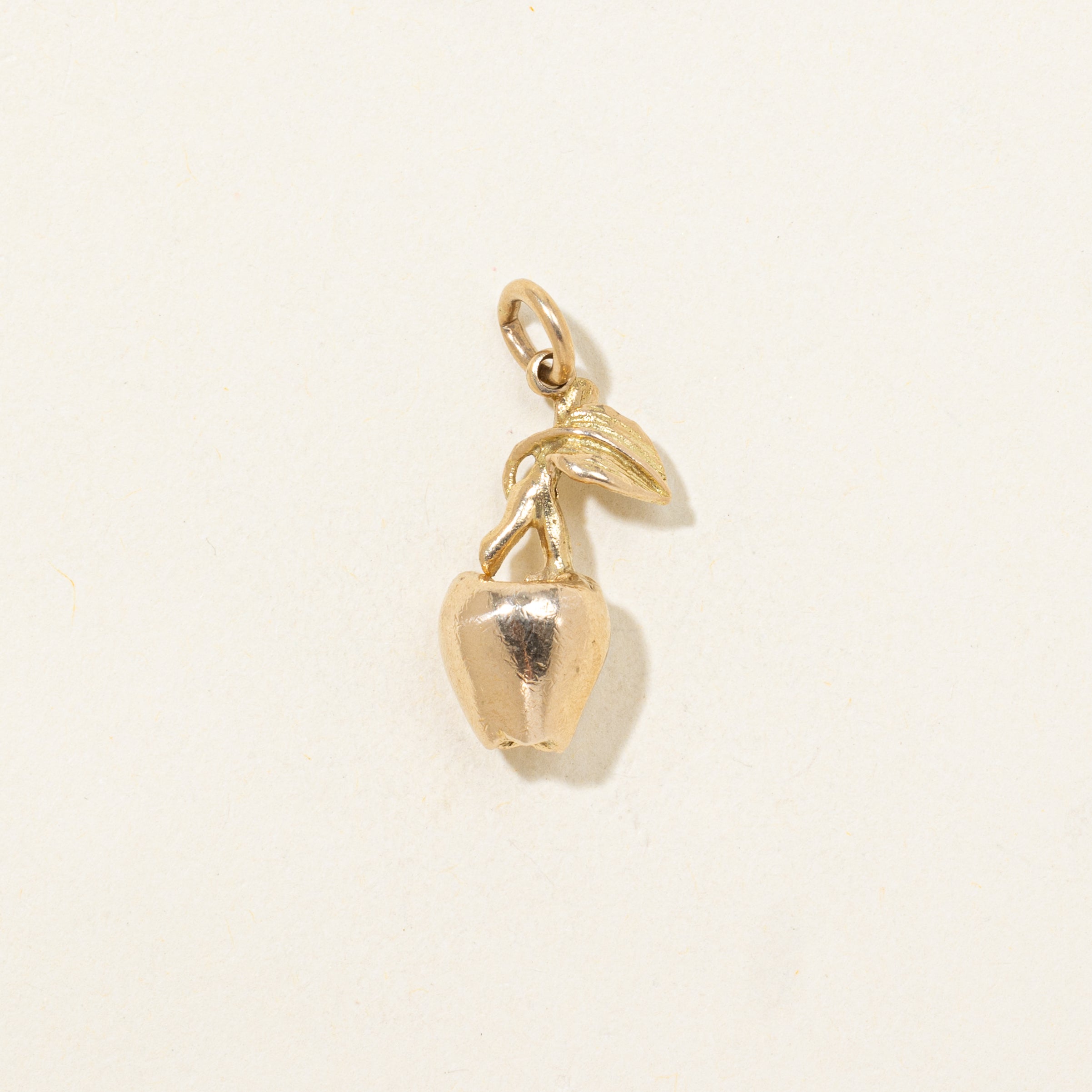 14k Yellow Gold Apple Charm